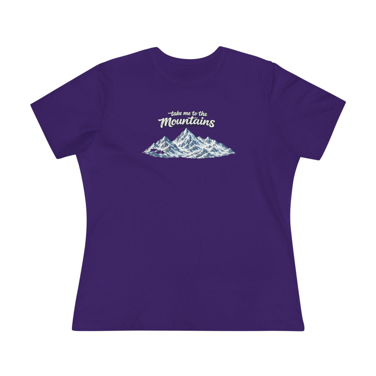 Damen "Take Me to the Mountains" T-Shirt, Berg-Liebhaber T-Shirt, Wander-Shirt für Frauen, Outdoor Natur-Liebhaber Geschenk, 4 Farben, 100% Baumwolle