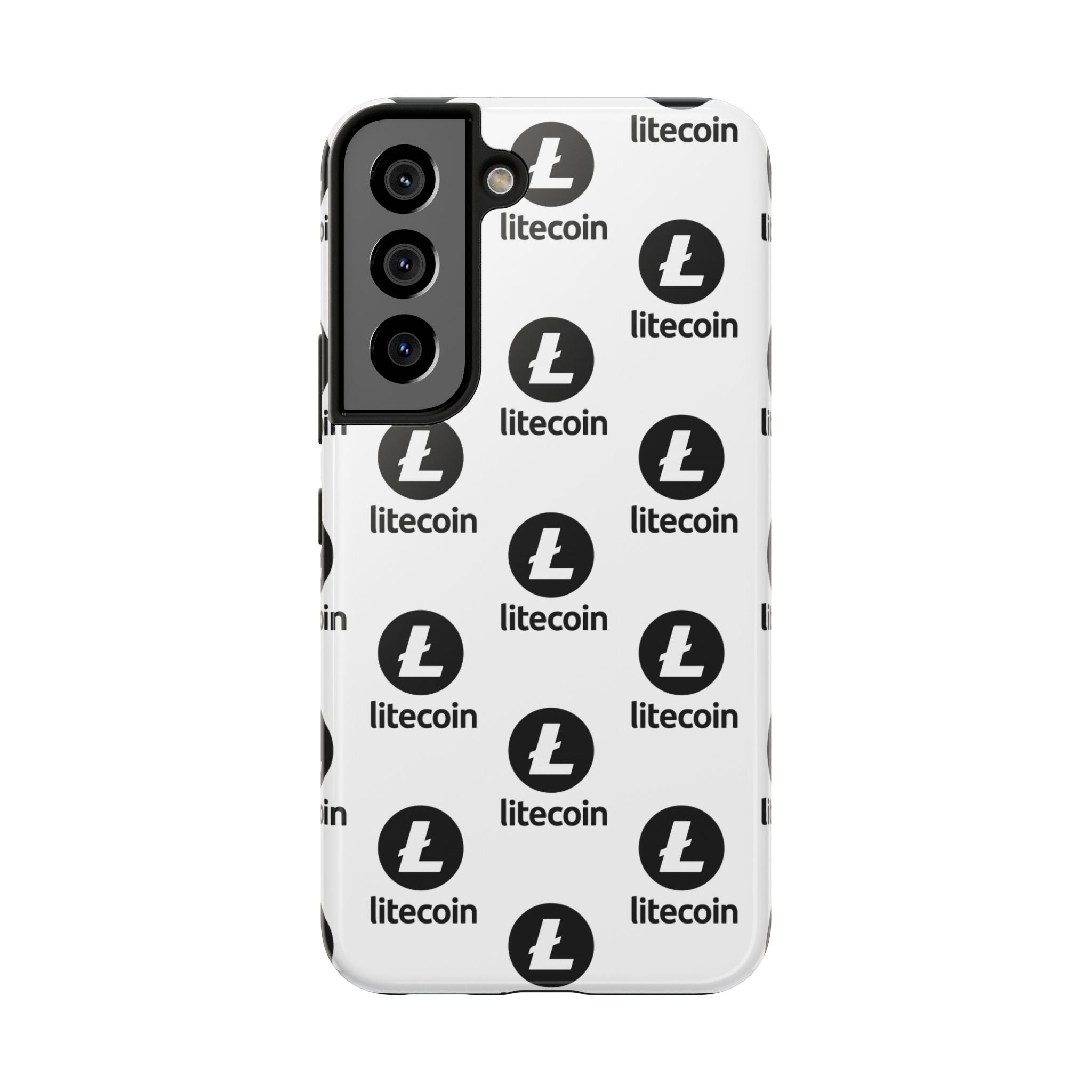 Litecoin Tough Phone Case Crypto iPhone Case Samsung Galaxy Case Litecoin Logo Phone Cover Glossy Protective Case