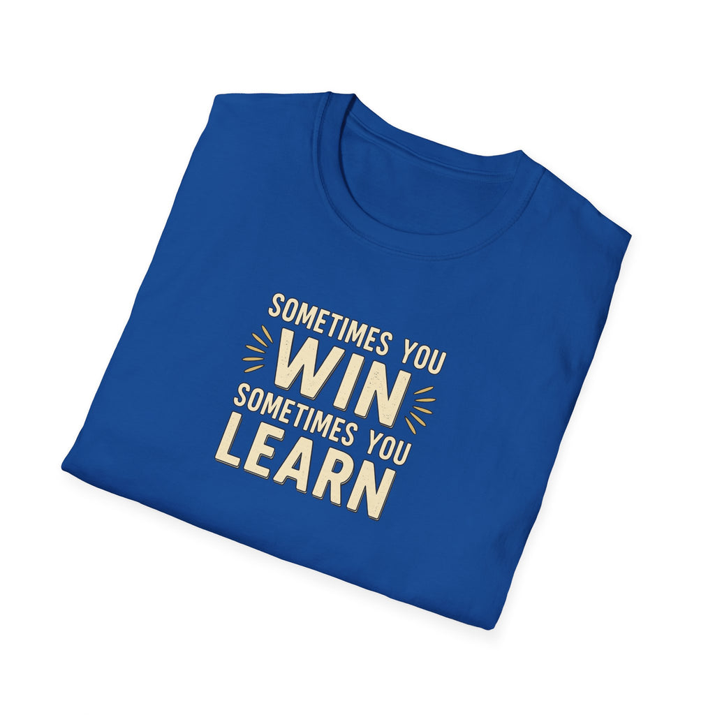 Win or Learn Tee When Quitting is not an Option Bold Motivation Streetwear Shirt 5 colors 100% cotton