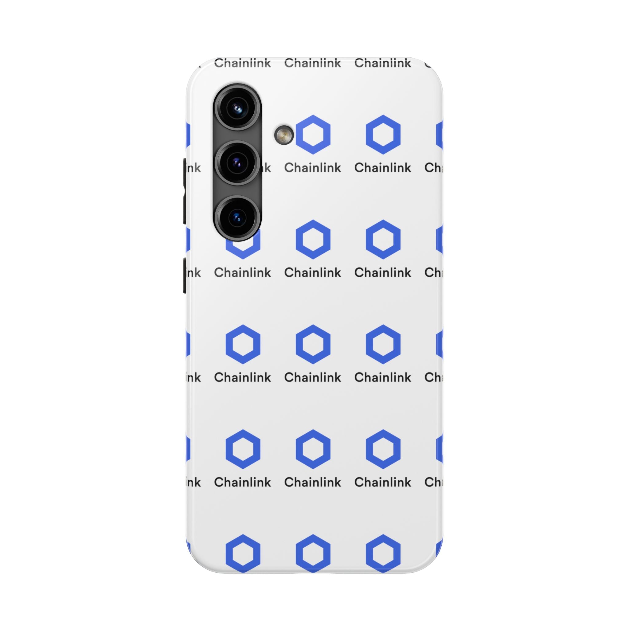 Chainlink Tough Phone Case LINK Crypto Phone Case iPhone and Samsung Case Glossy Protective Cover Chainlink Logo Case