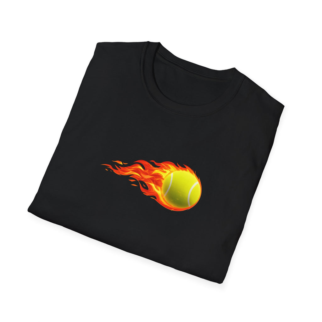 Flaming Tennis Ball Shirt Cool Tennis Player Graphic Tee Tennis Lover Gift 4 colors 100% cotton