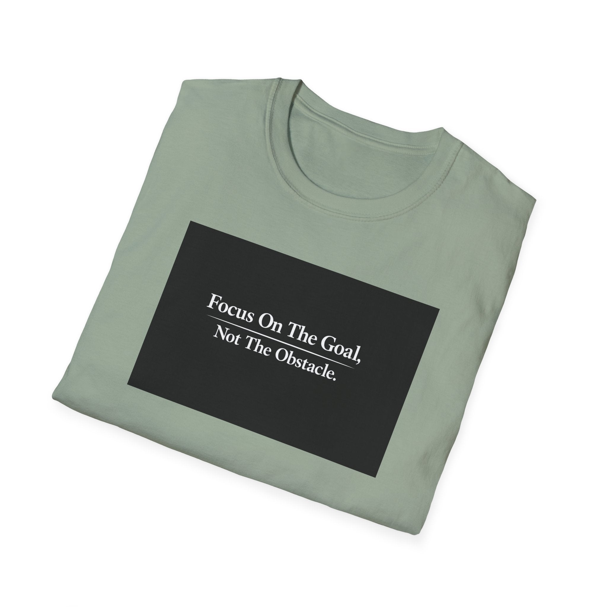 Focus On The Goal Not The Obstacle Shirt Motivational Quote Tee Mindset T-Shirt Everyday Encouragement Gift 6 colors 100% cotton
