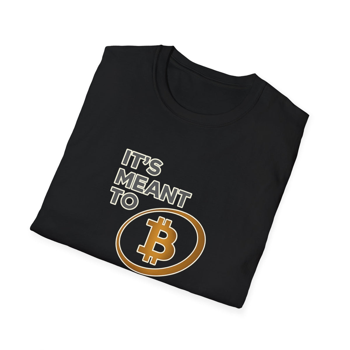 SatsandStripes.com It's Meant to B Bitcoin Shirt Crypto Investor Tee BTC Logo T-Shirt Orange Bitcoin Merch