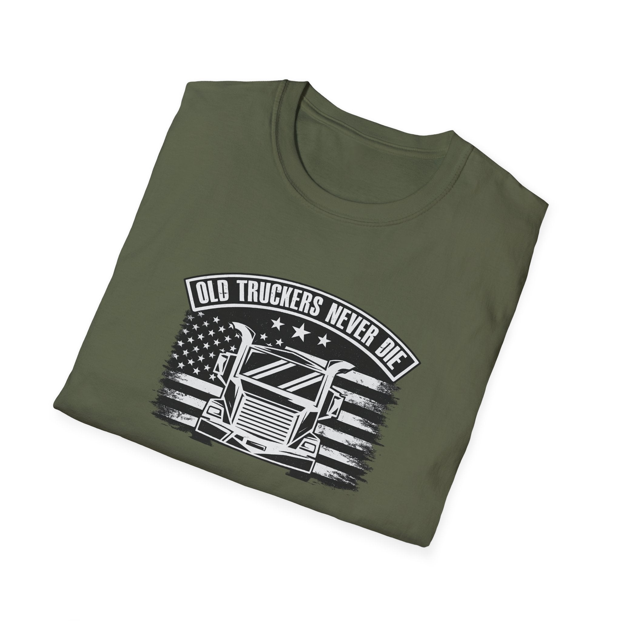 Old Truckers Never Die T-Shirt Trucker-Shirt für Herren Vintage Trucker-T-Shirt Geschenk für Old School Trucker 6 Farben 100% Baumwolle