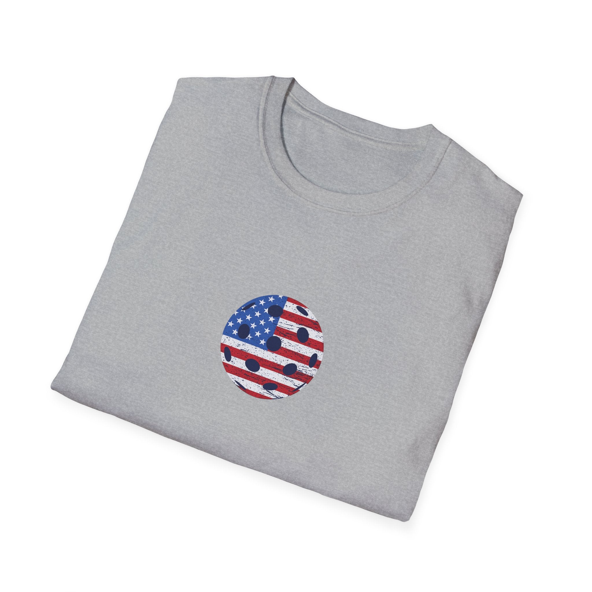 Patriotic Pickleball Shirt USA Flag Pickleball Tee Fourth of July Gift for Players 10 colors 100% cotton