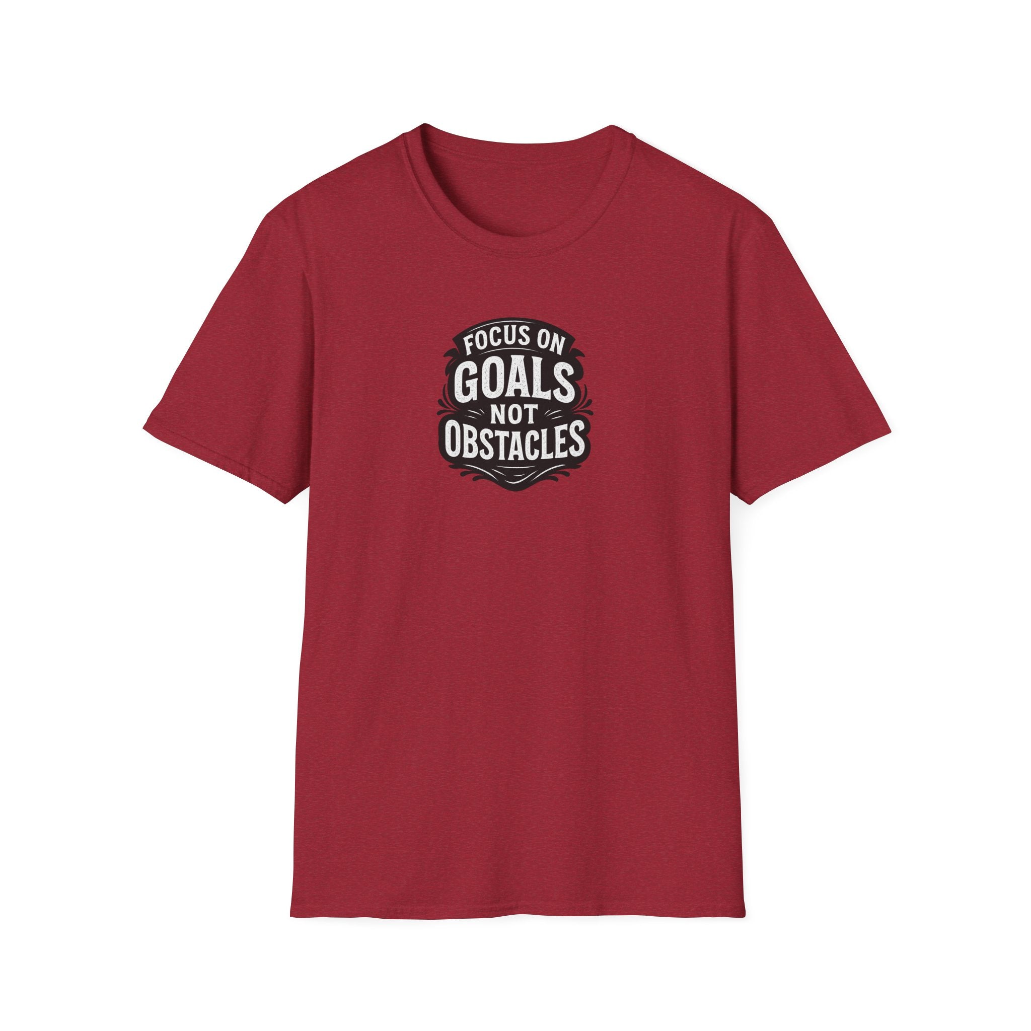 Focus on Goals Not Obstacles T-Shirt Motivational Stay Driven with our Bold Motivational Tee 5 colors 100% cotton