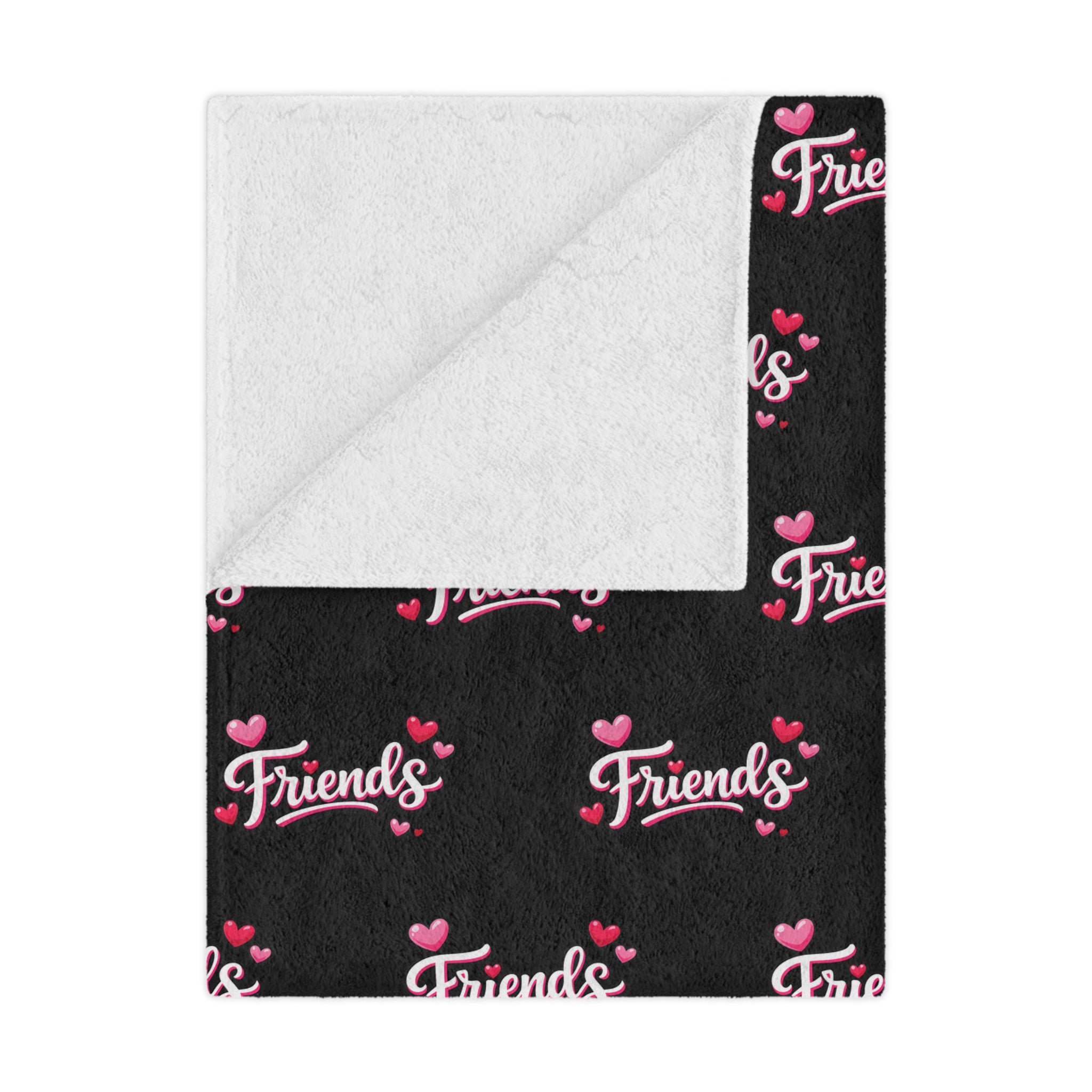 Friends Blanket Cozy Friendship Throw Blanket with Hearts Cute Best Friend Gift Friendship Gift Idea 3 sizes