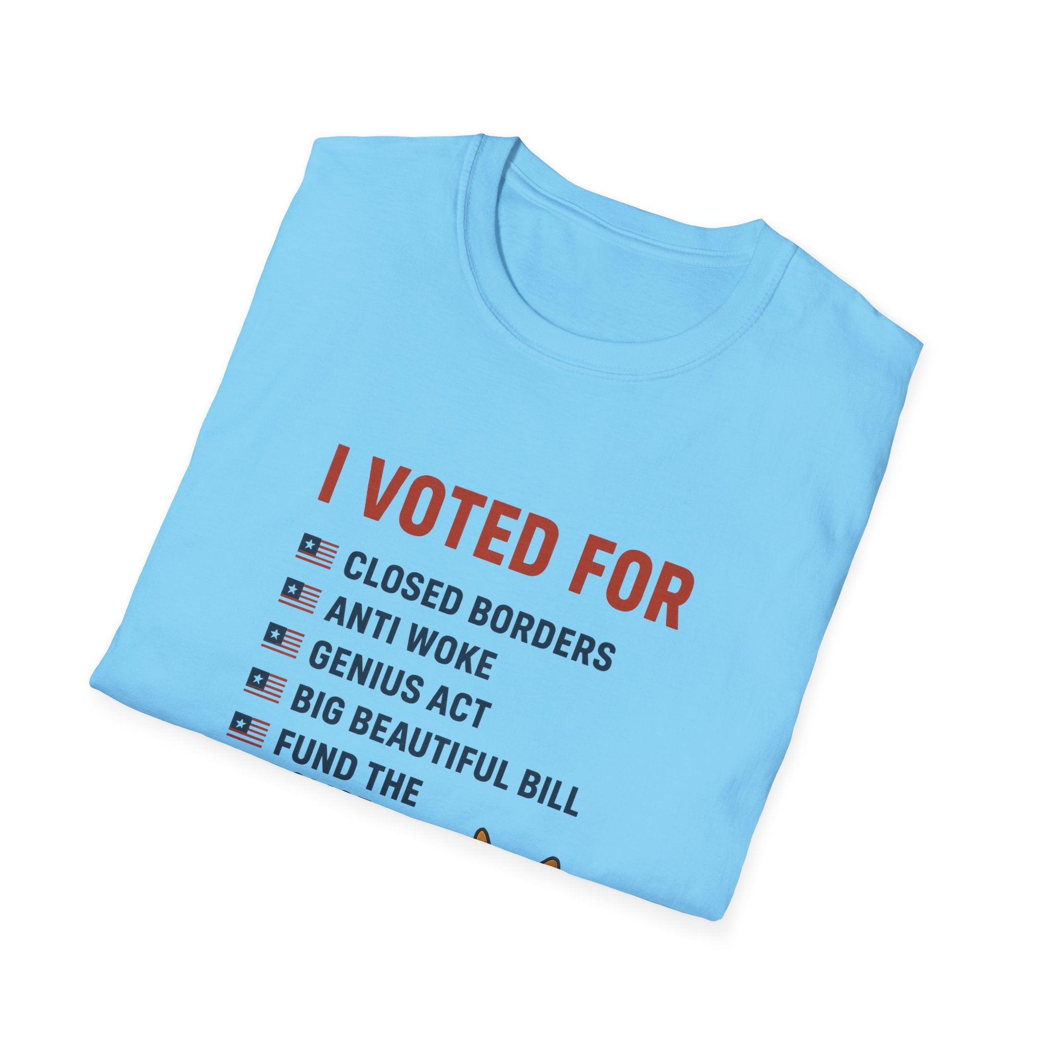 I Voted for Meme T-Shirt Bold Political Humor 3 colors 100% cotton