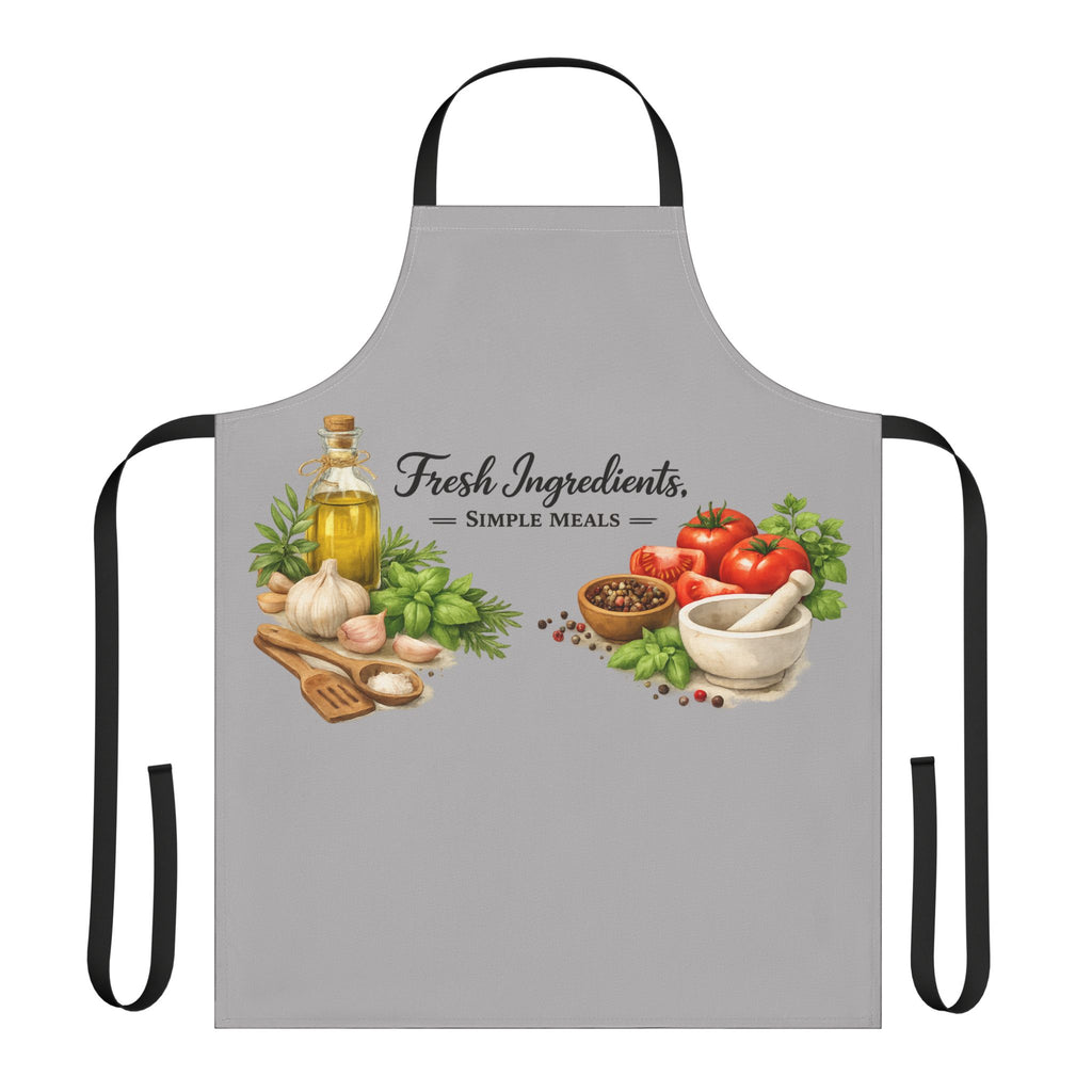 Italian Kitchen Apron Fresh Ingredients - Simple Meals Cooking Apron for Pasta Lovers Italian Food Lover Gift