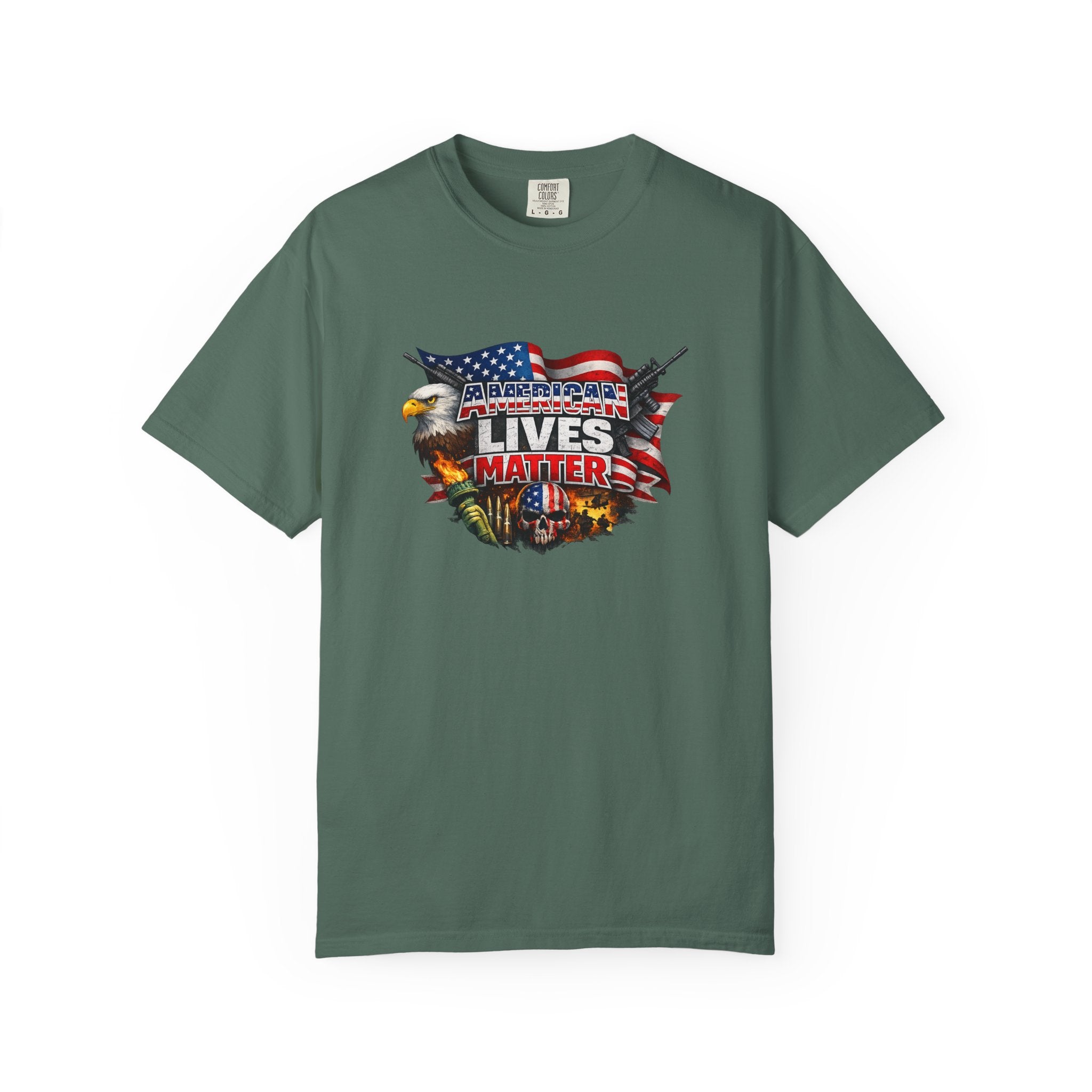 American Lives Matter Patriotisches T-Shirt Militär-Stil USA Freiheit Shirt Veteranen Support Tee 7 Farben 100% Baumwolle