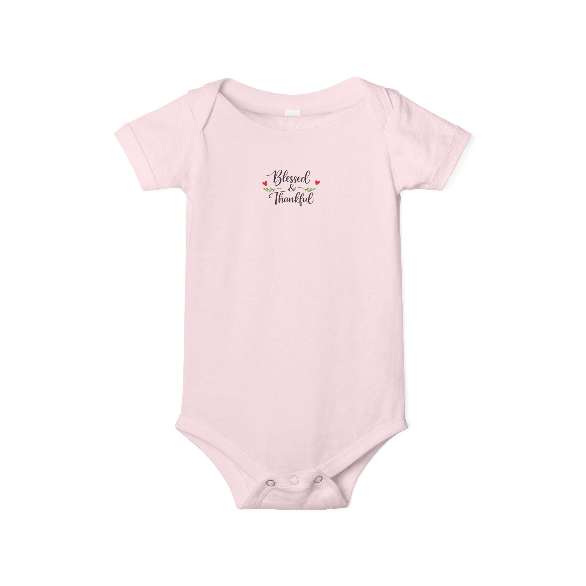Blessed & Thankful Baby Onesie Cute Christian Baby Bodysuit Faith Baby Shower Gift Religious Infant Clothes 7 colors 100% cotton