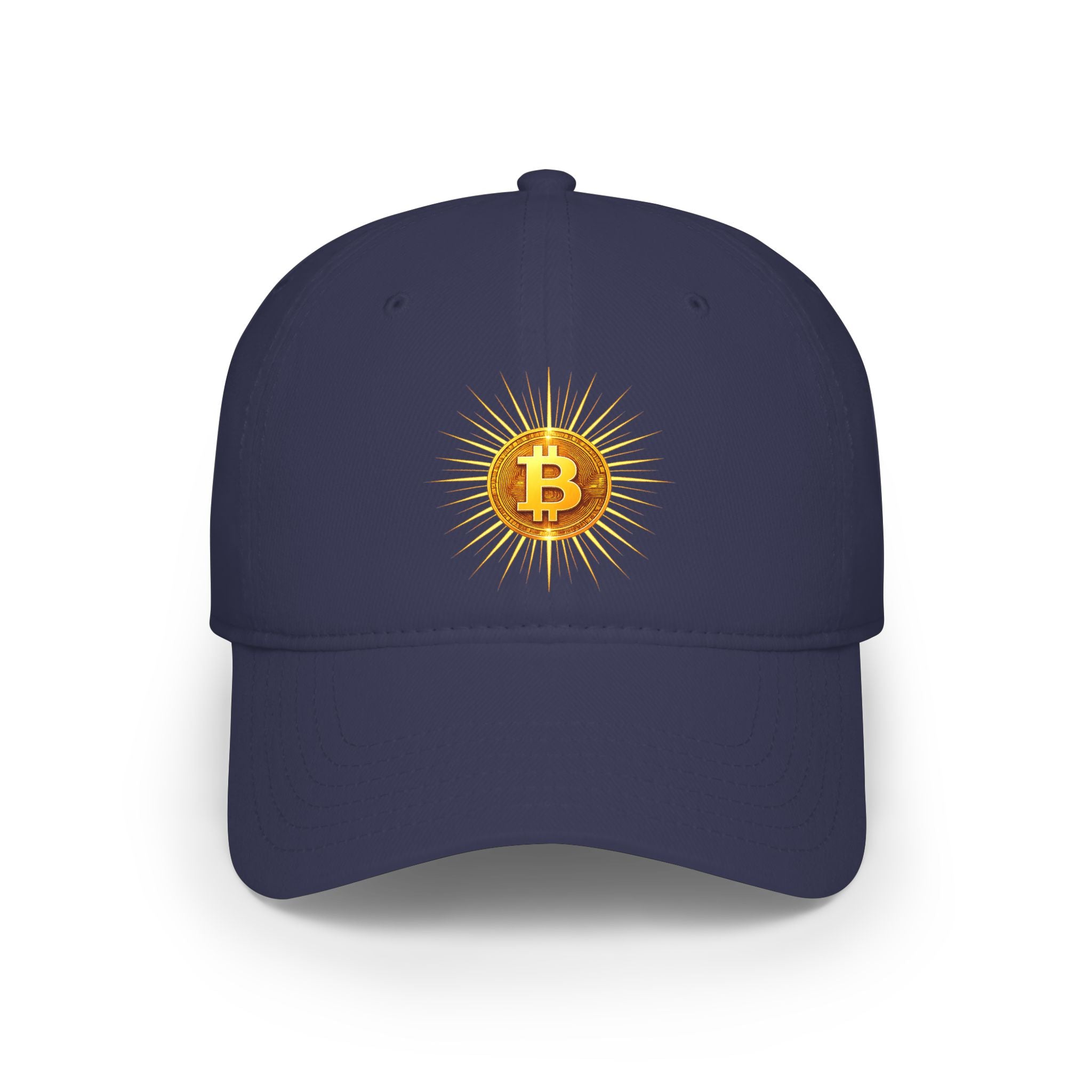 Sats and Stripes Bitcoin Sunburst Baseball Cap Navy
