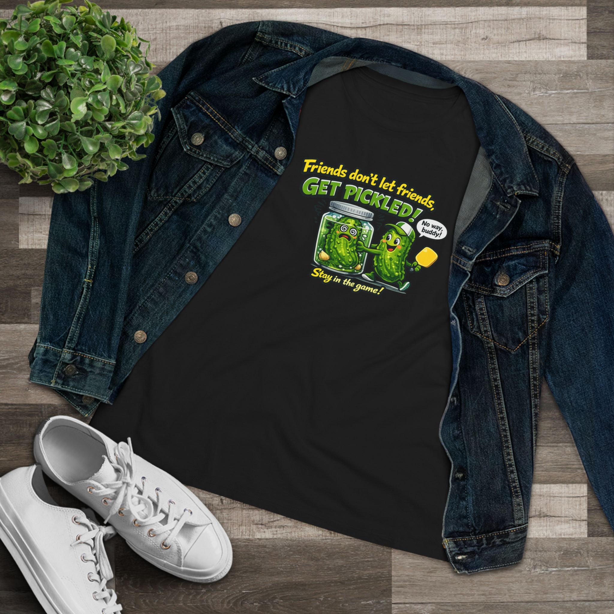 Friends Don't Let Friends Get Pickled Women's Tee Funny Pickleball Lover Gift Pickleball Humor Shirt 7 colors 100% cotton