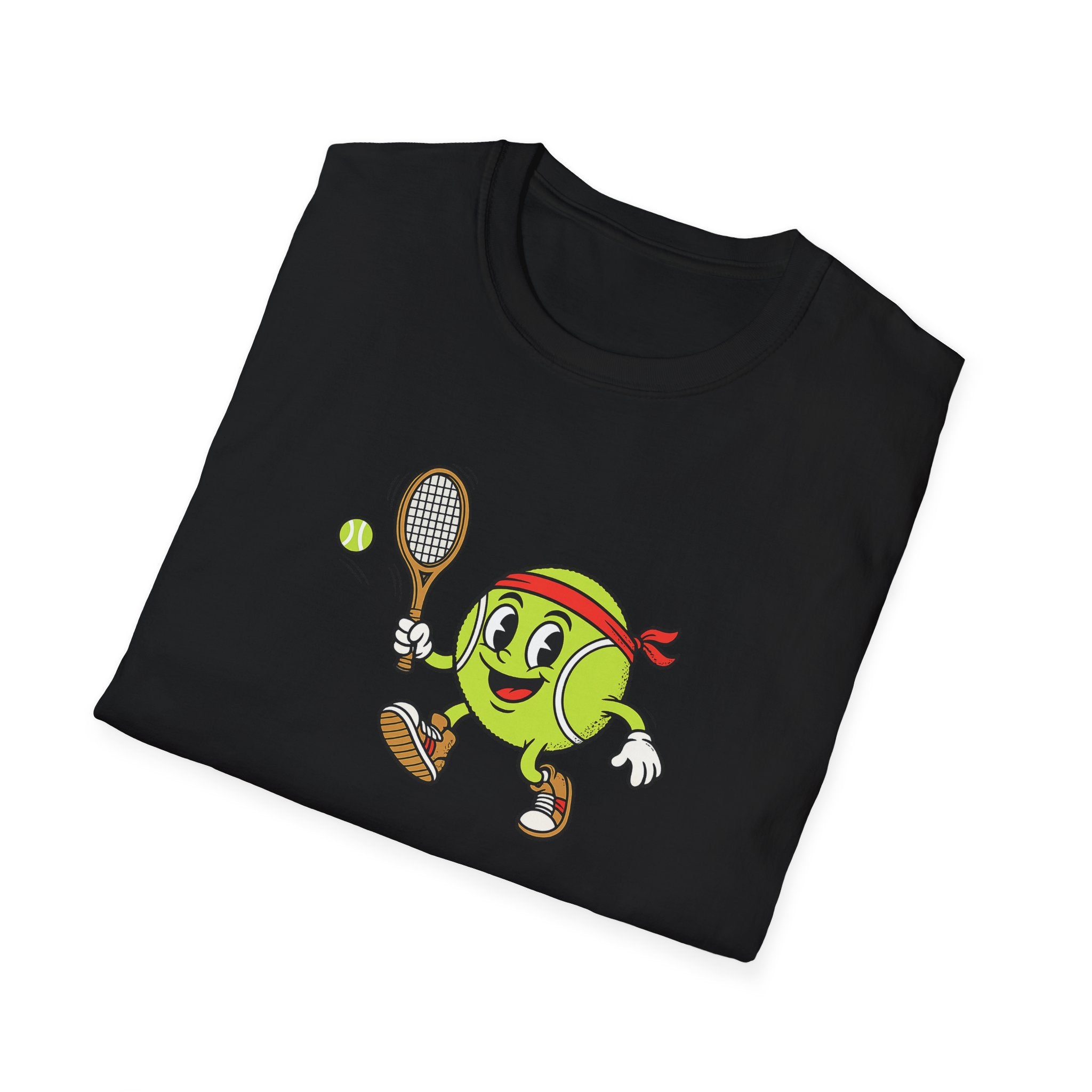 Cute Tennis Ball Mascot TShirt Funny Tennis Shirt Tennis Player Gift Tennis Lover Apparel 8 colors 100% cotton