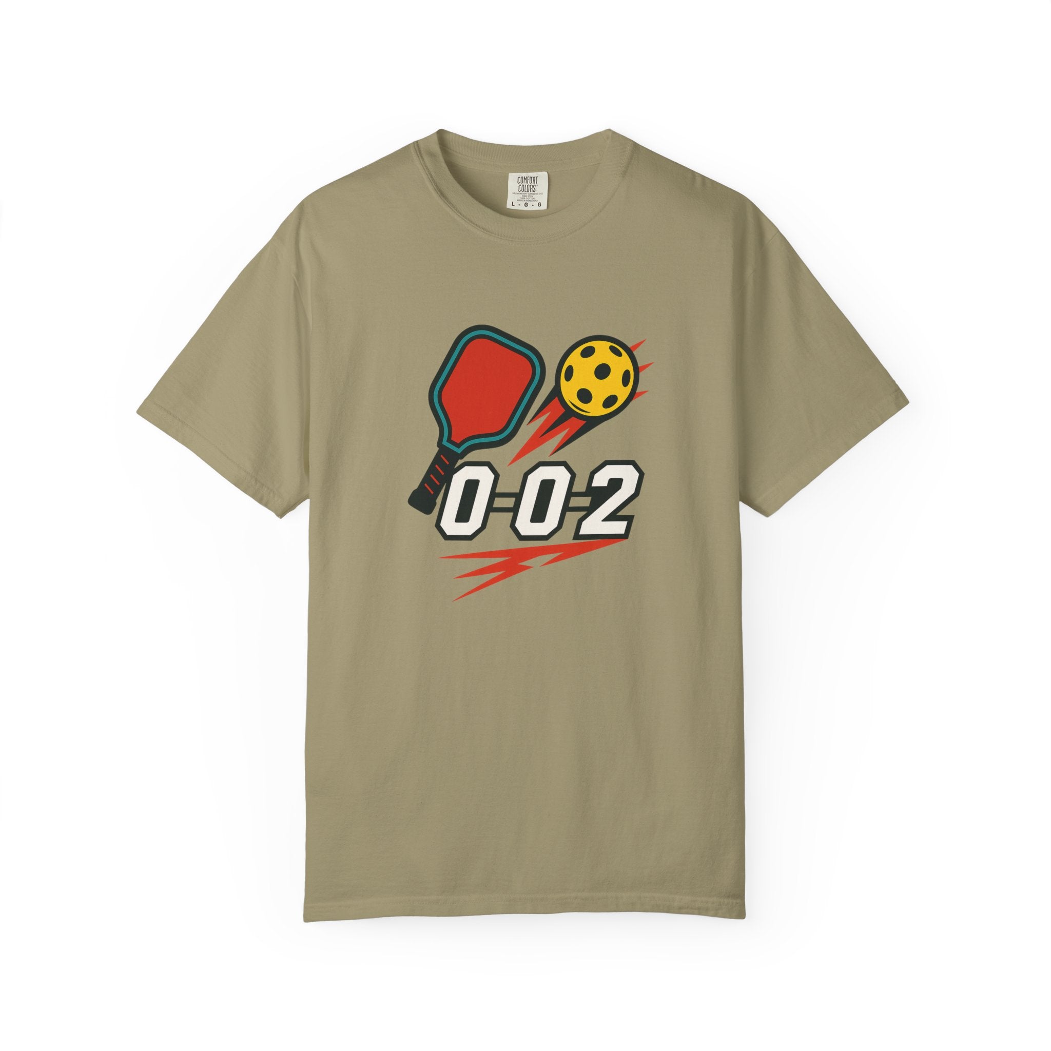 Pickleball 0-0-2 Power Serve Tee Soft Garment-Dyed Pickleball T-shirt 6 colors 100% cotton