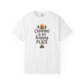 Camping Is My Happy Place T-shirt Camping Graphic Tee, Tent & Campfire Design 5 colors 100% cotton