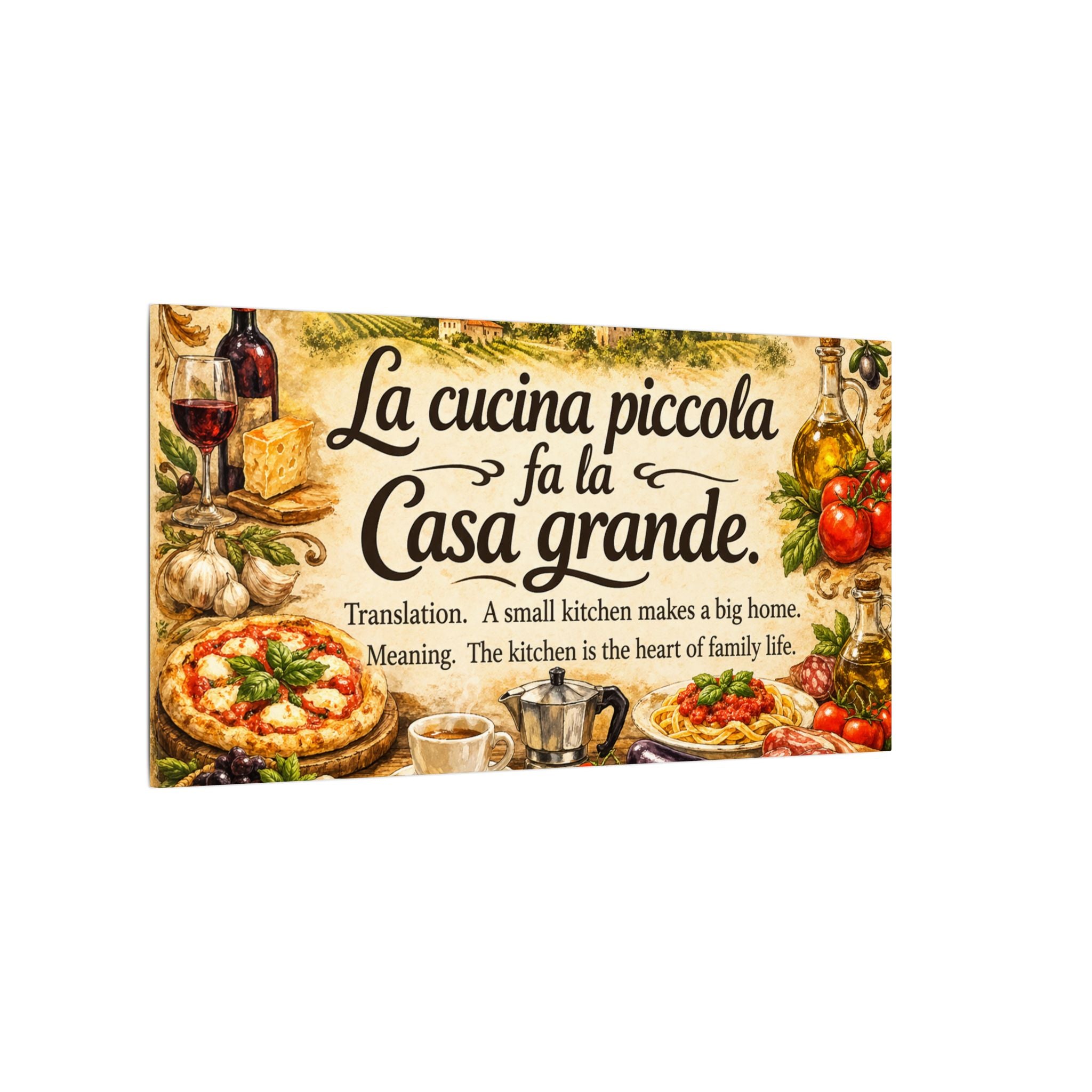 Vintage Italian Kitchen Wall Art Canvas La Cucina Italian Bistro Decor Farmhouse Kitchen Canvas Italian Style Wall Art 7 Sizes