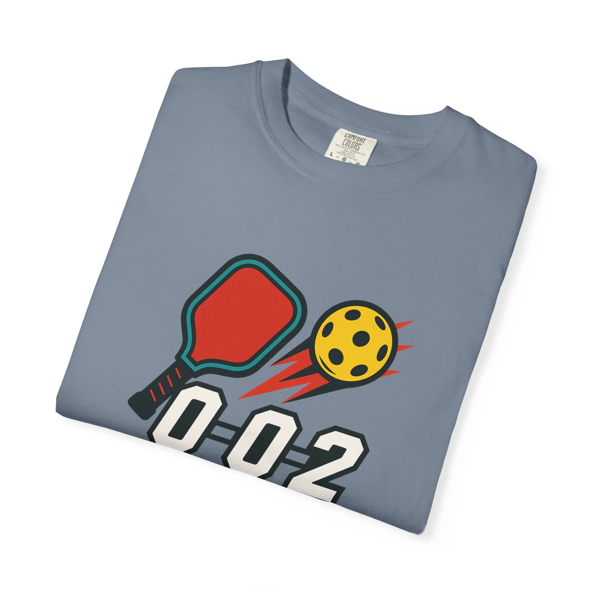 Pickleball 0-0-2 Power Serve Tee Soft Garment-Dyed Pickleball T-shirt 6 colors 100% cotton