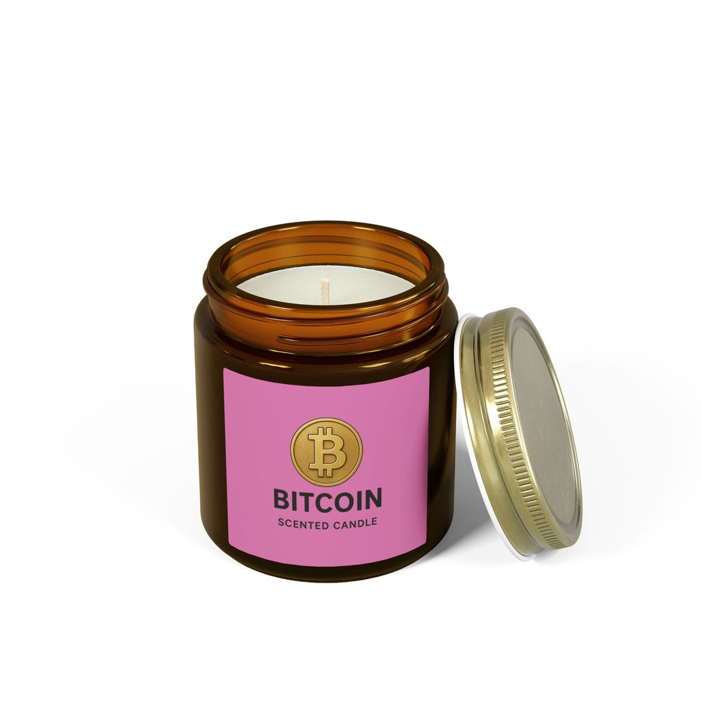 Bitcoin Logo Candles Coconut Apricot Wax 4 oz & 9 oz sizes 8 fragrances available