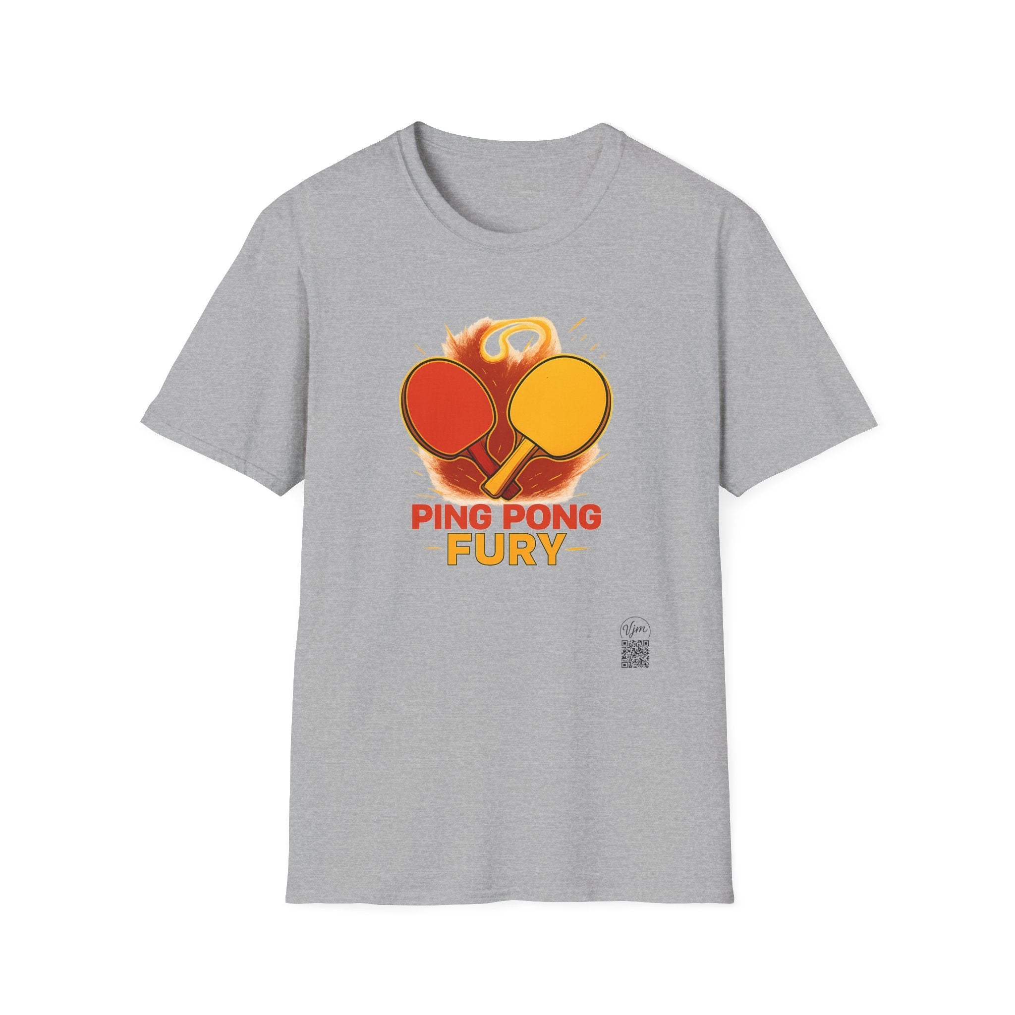 Ping Pong Fury T-Shirt Competitive Table Tennis Paddle Design 6 colors 100% cotton