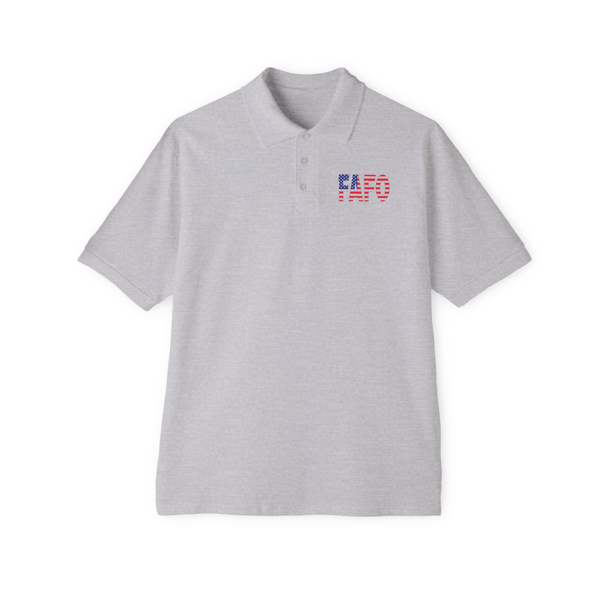 Patriotic FAFO Polo Shirt USA Flag Freedom Polo Mens Casual Golf Polo 4th of July Patriotic Top 2 colors 100% cotton