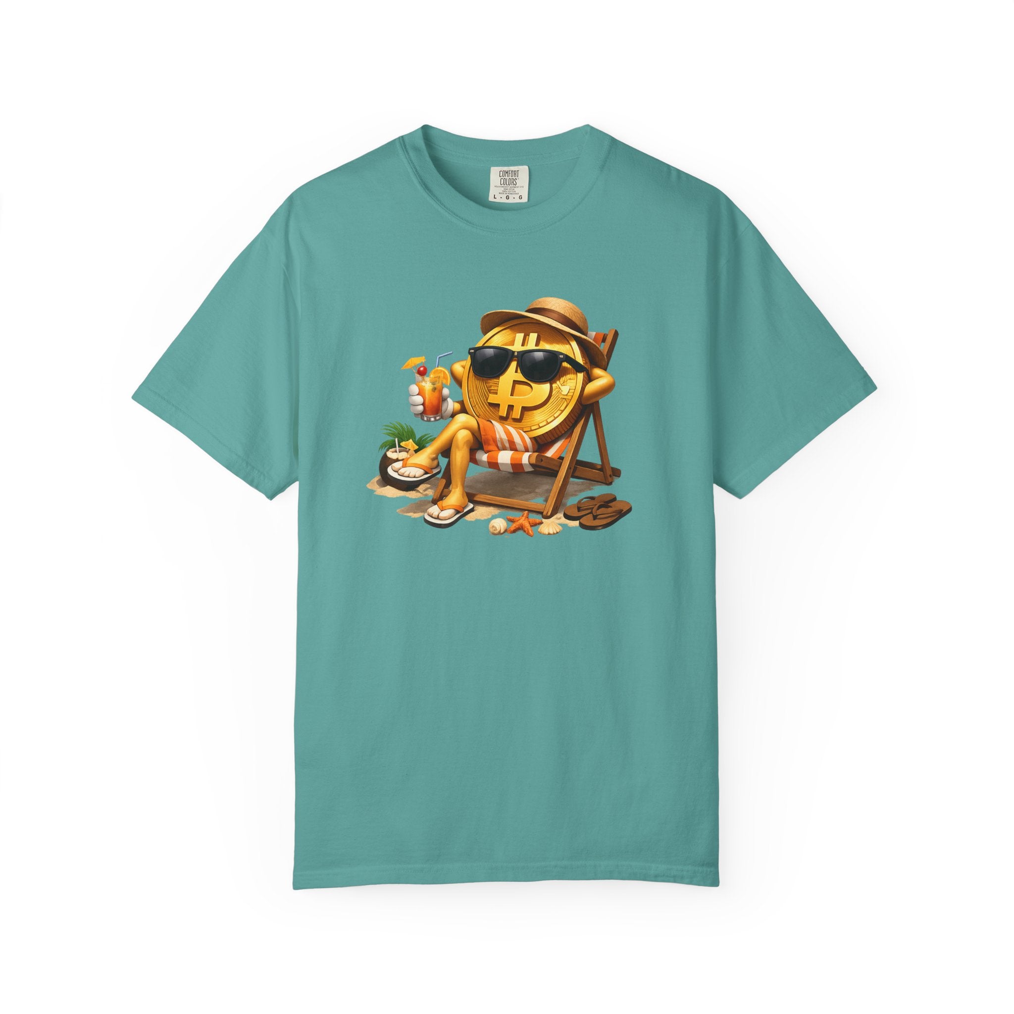Bitcoin Beach Life T-Shirt Krypto-Millionär-Vibes Tee Entspanntes Bitcoin-Shirt Lustiges Krypto-Shirt 7 Farben 100% Baumwolle