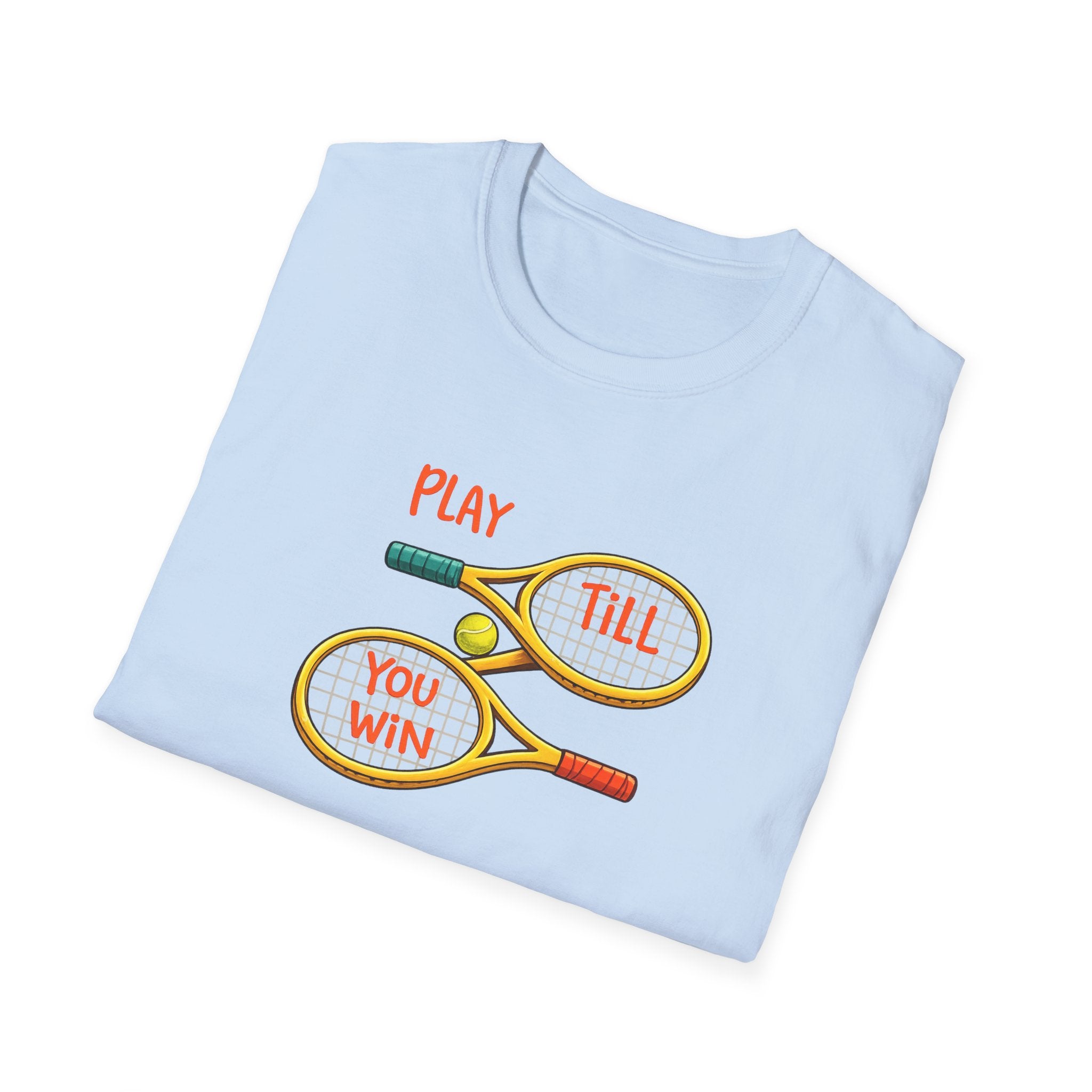 Play Till You Win Tennis Shirt Motivational Tennis T-Shirt Athlete Sports Tee Tennis Lover Gift 5 colors 100% cotton