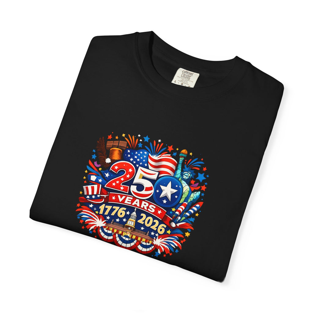 America 250 Years Shirt 1776-2026 Tee USA Independence Anniversary Shirt Fourth of July Shirt 6 colors 100% cotton