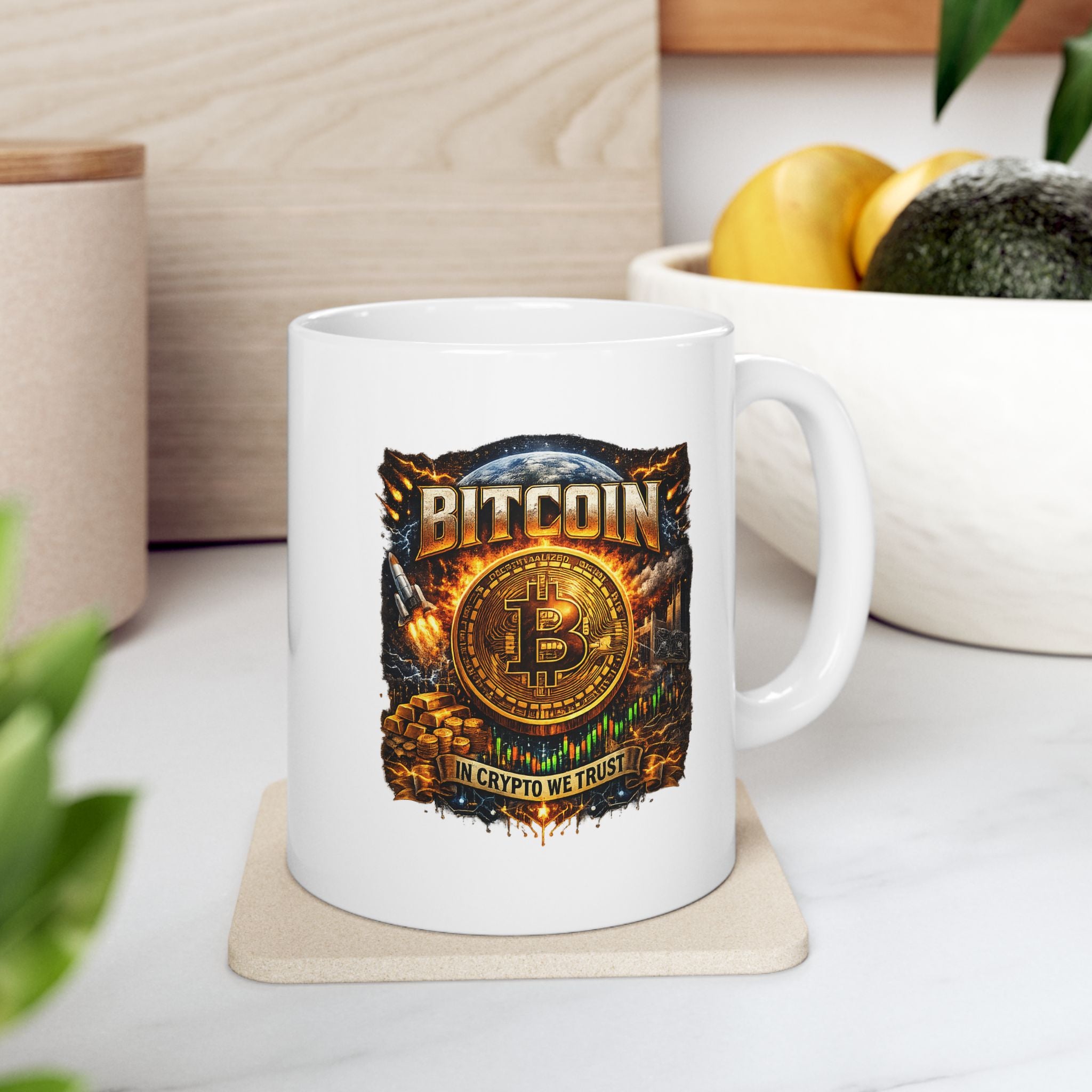 Bitcoin Coffee Mug In Crypto We Trust Mug Crypto Investor Mug Bitcoin Lover Gift Digital Gold Coffee Cup 11 oz