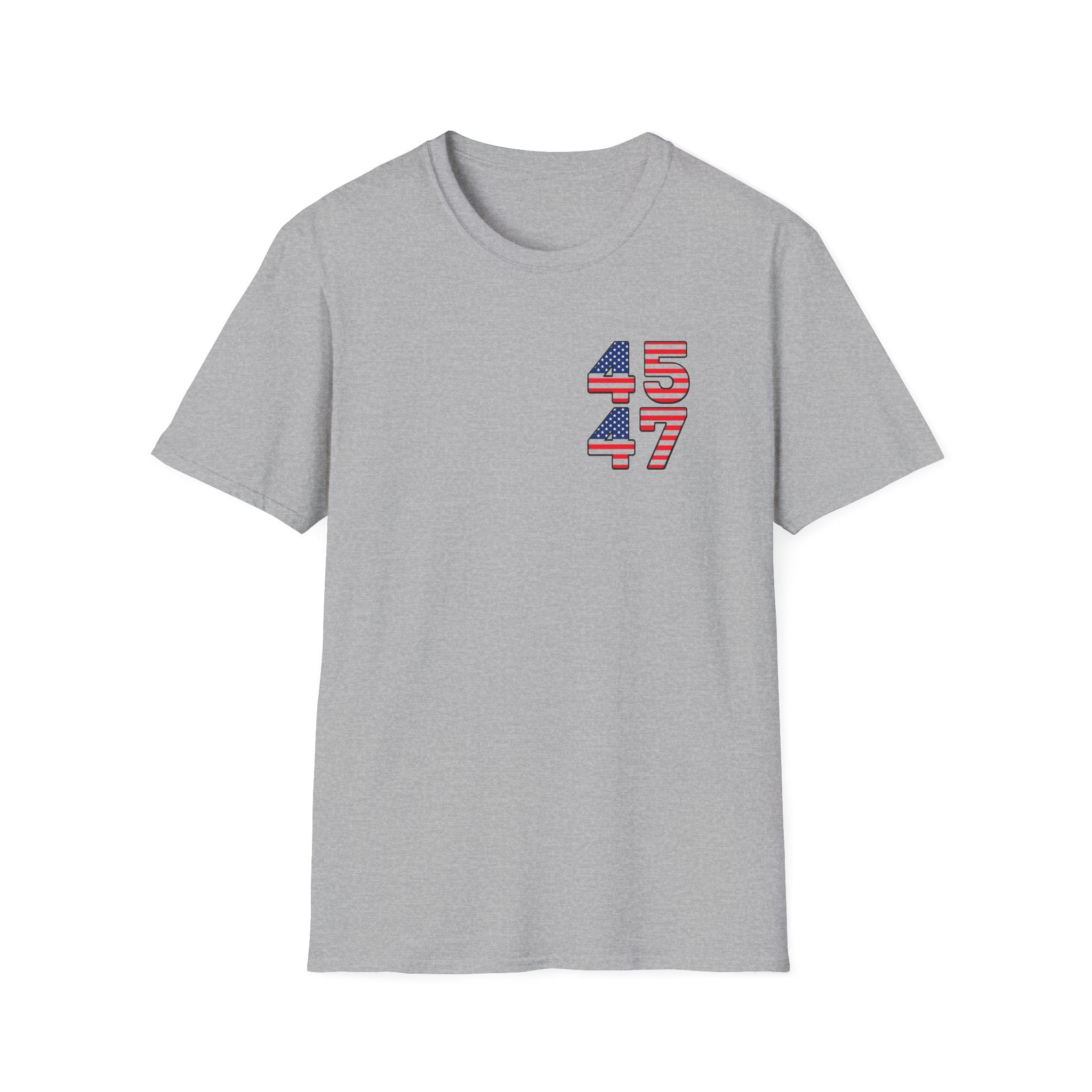 Patriotic 45 47 T-Shirt USA Flag American Pride Tee Fourth of July Shirt Gift for Republican Patriot 7 colors 100% cotton