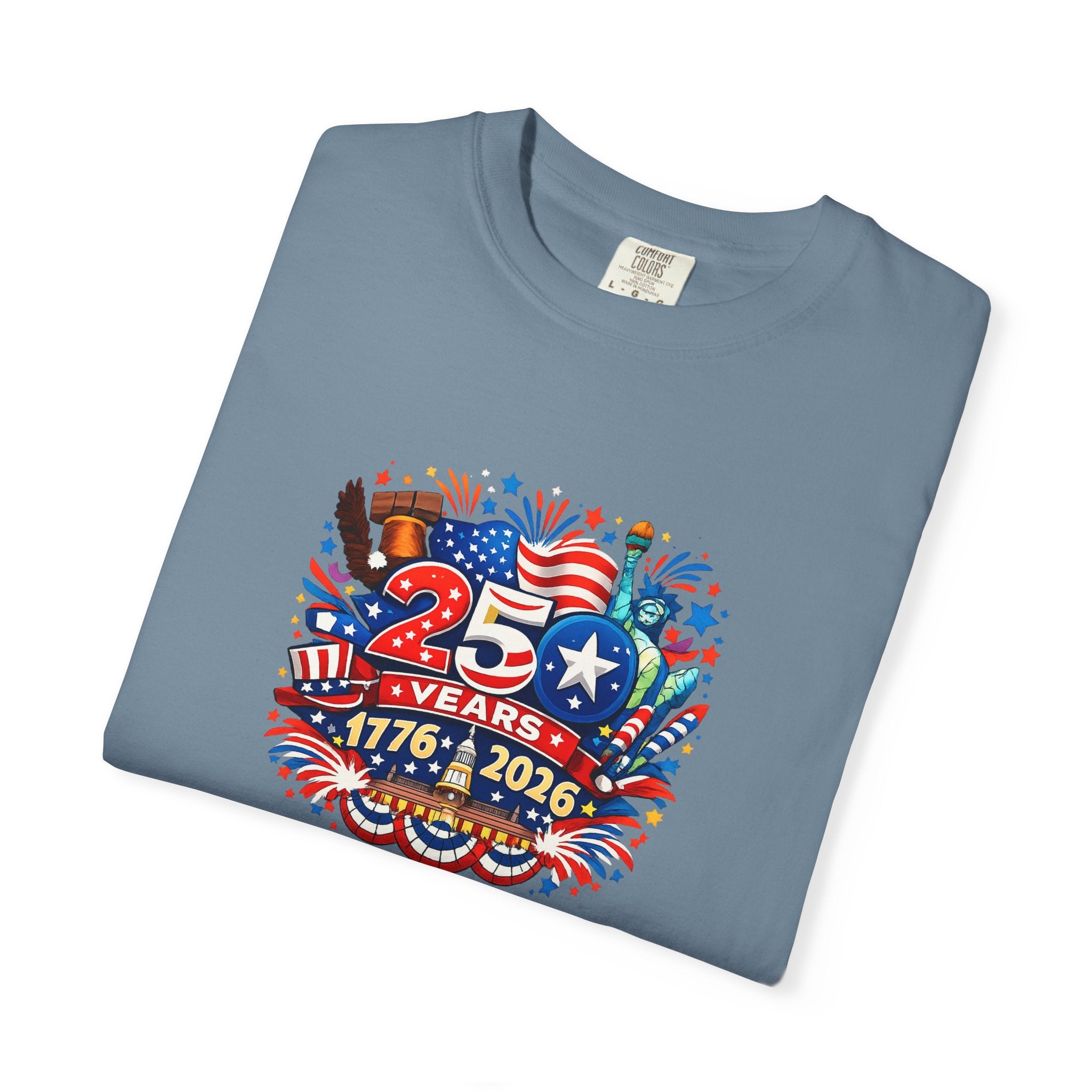 America 250 Years Shirt 1776-2026 Tee USA Independence Anniversary Shirt Fourth of July Shirt 6 colors 100% cotton