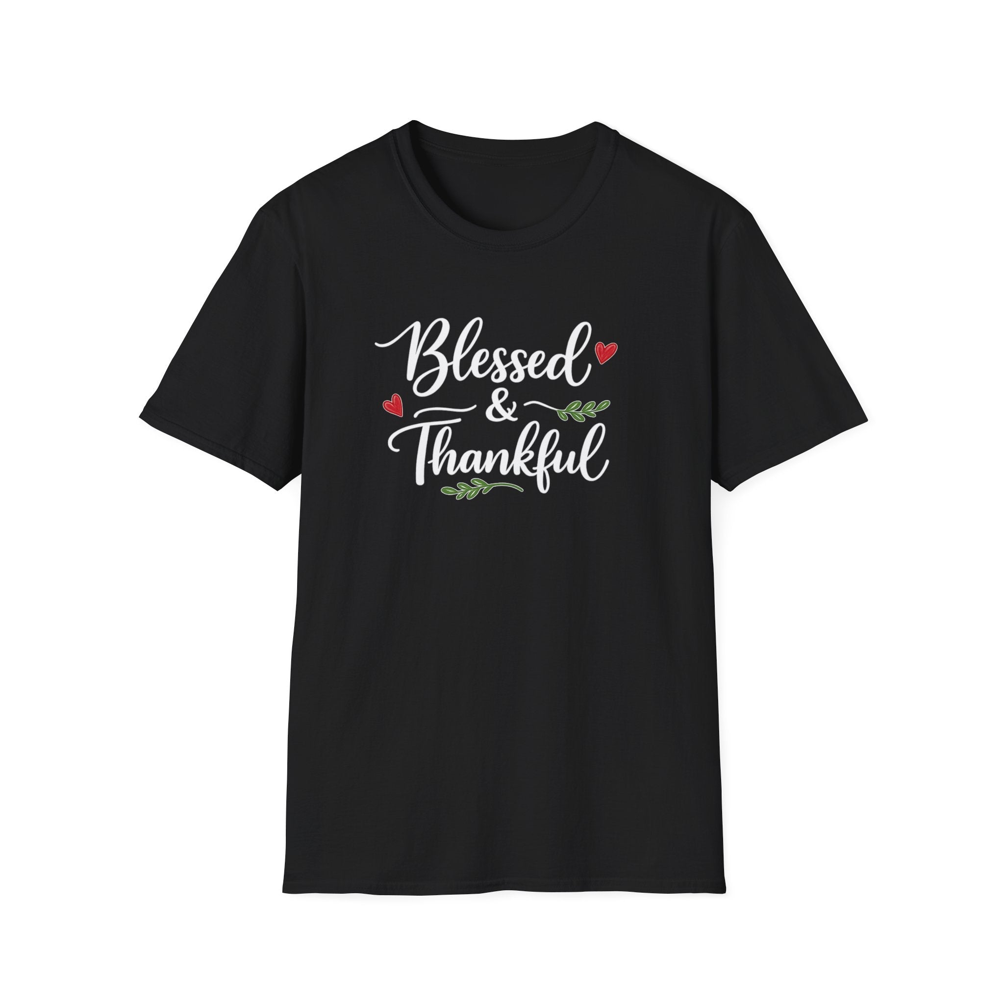 Blessed & Thankful T-Shirt Christian Gratitude Shirt Faith Inspired Tee 7 colors 100% cotton