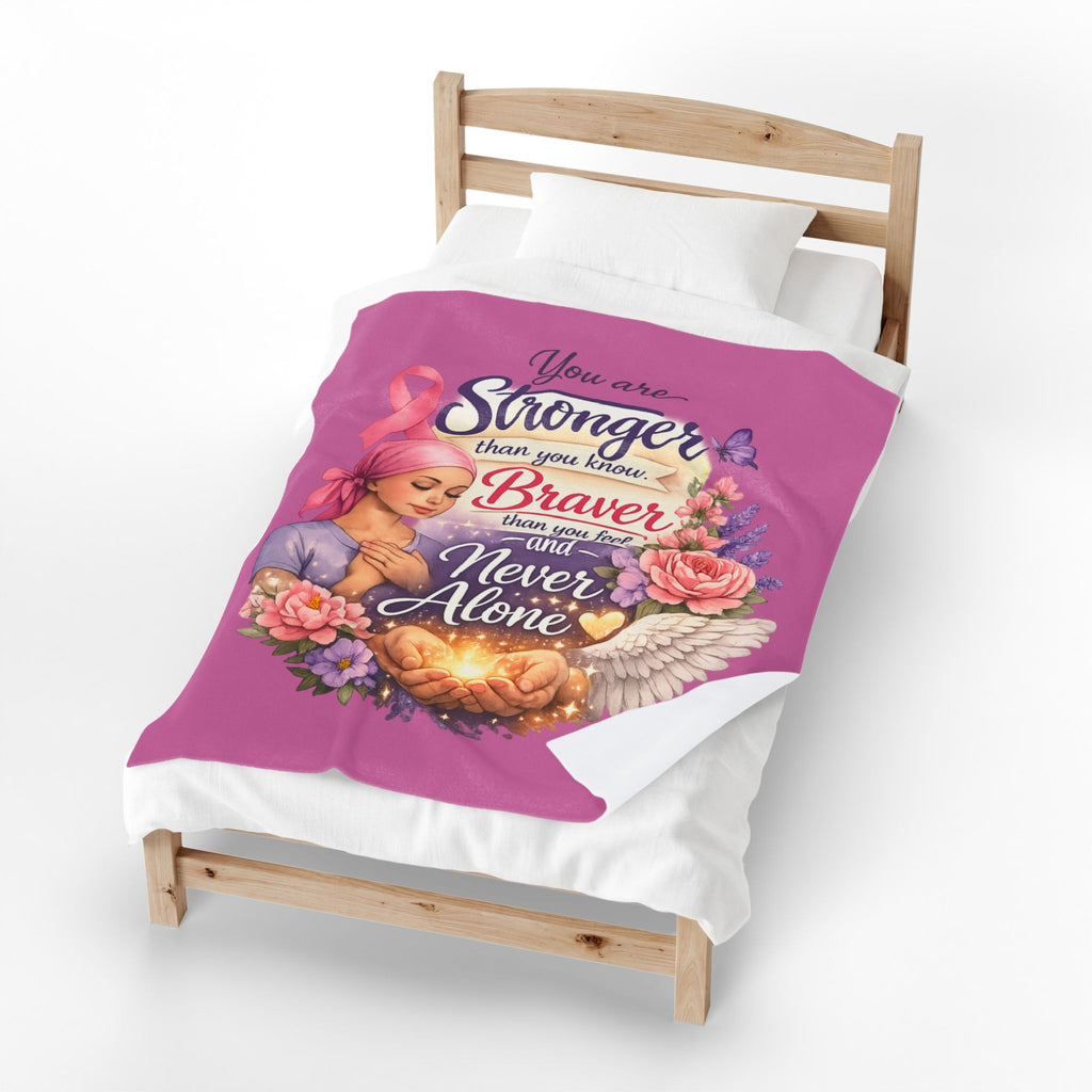 Cancer Support Blanket You Are Stronger Than You Know Breast Cancer Gift Comfort & Hope Blanket 50" x 60"