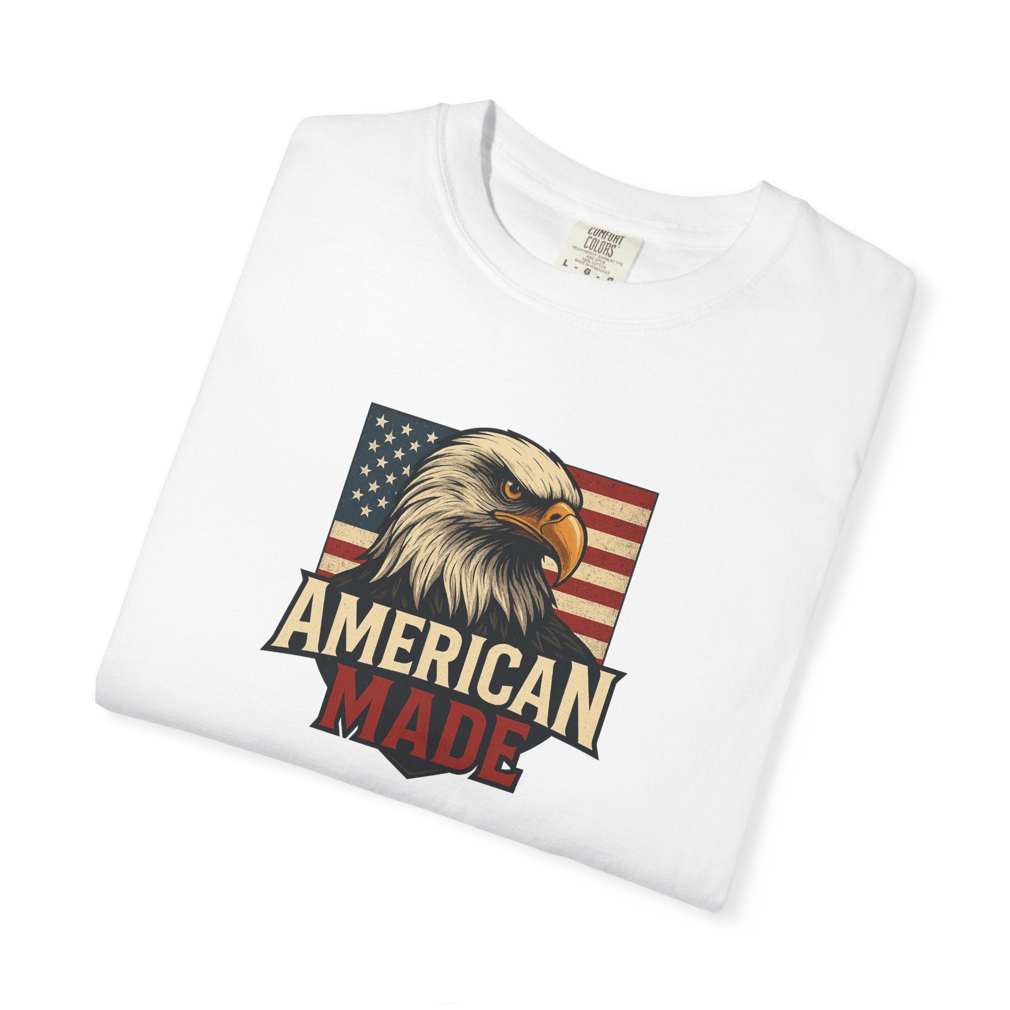Patriotic Eagle T-Shirt for Freedom Lovers American Made USA Pride Gift for Veterans 4th of July Celebration 6 colors 100% cotton