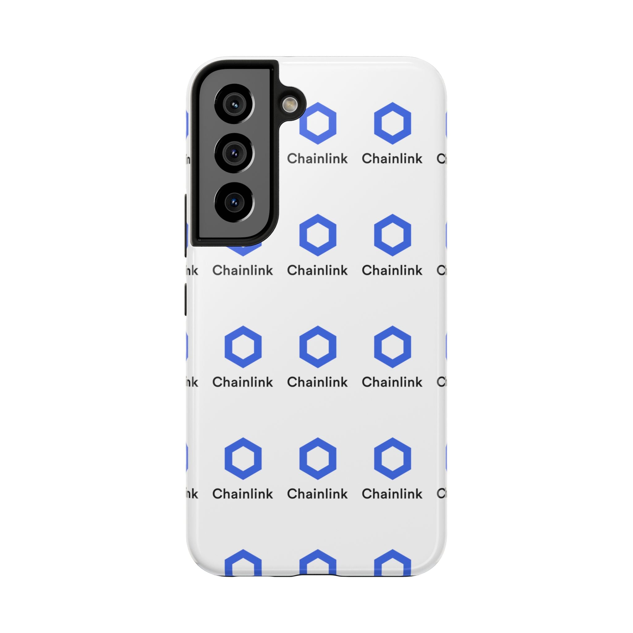 Chainlink Tough Phone Case LINK Crypto Phone Case iPhone and Samsung Case Glossy Protective Cover Chainlink Logo Case