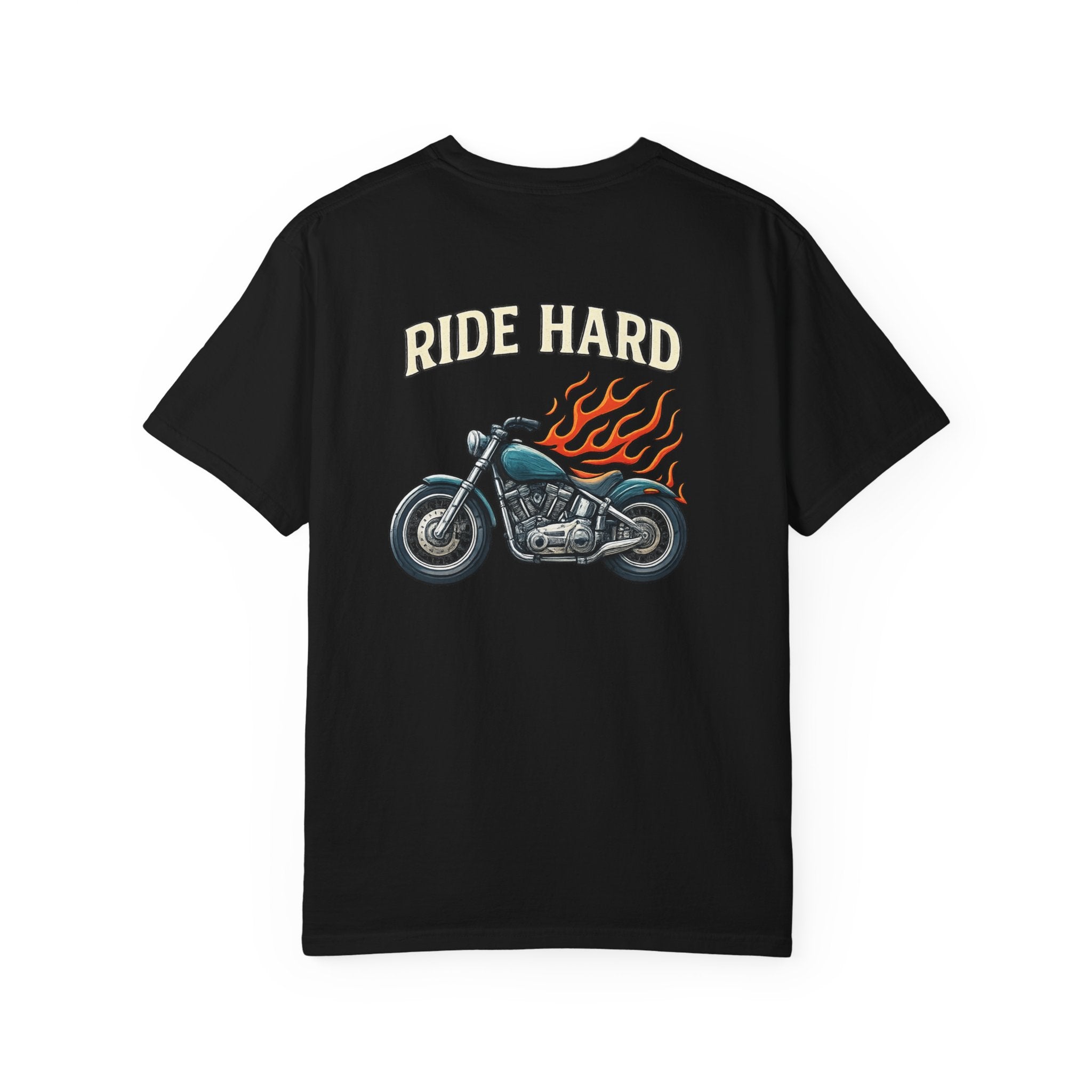Ride Hard Motorcycle Tee Harley Inspired Biker Shirt Badass Motorcycle T-Shirt 7 colors 100% cotton
