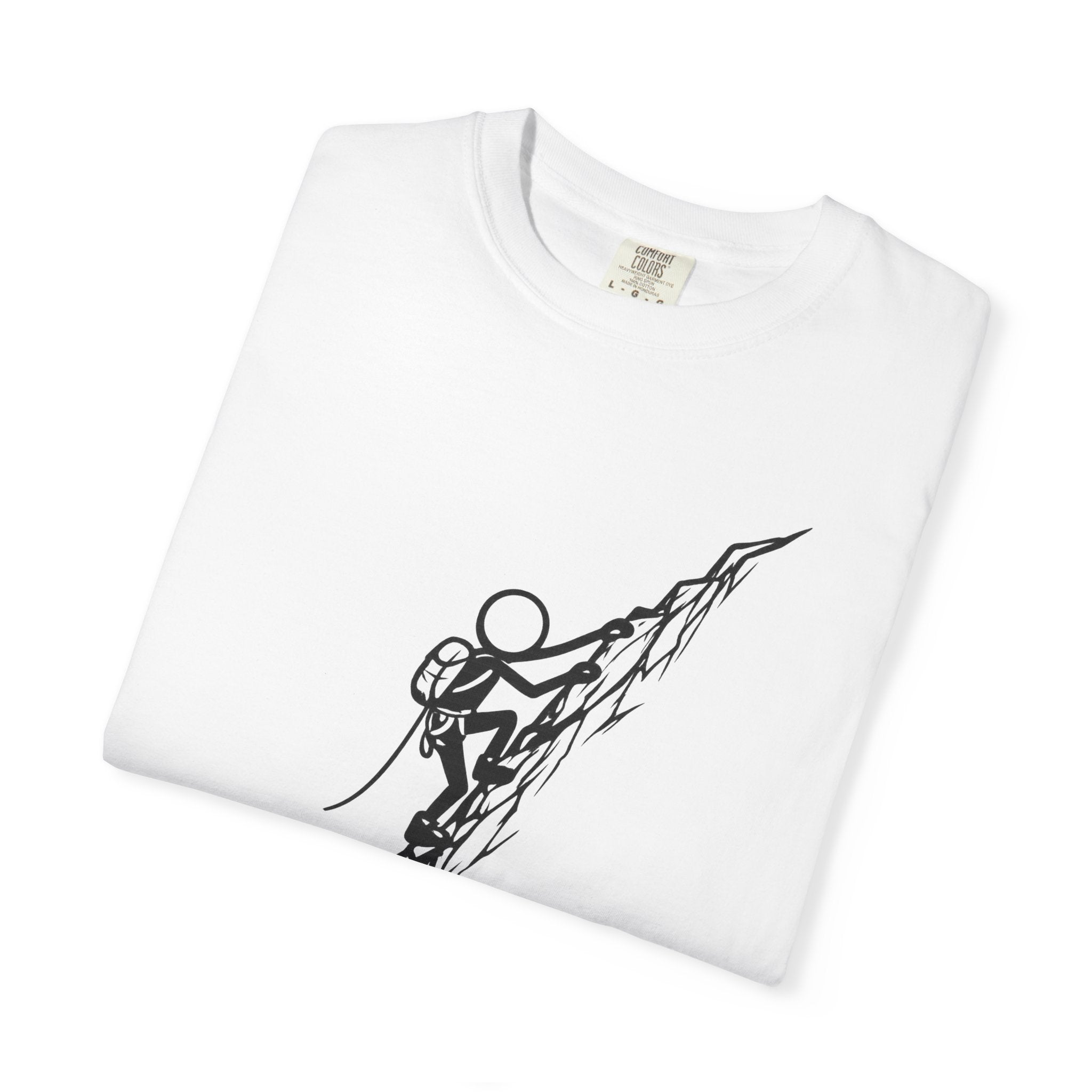 Mountain Climber Stick Figure TShirt Adventure Graphic Tee Rock Climbing Shirt Minimalist Hiking Tee 7 colors 100% cotton