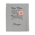 Dear Mom Blanket Sentimental Blanket from Daughter or Son Cozy Love Letter Throw Mothers Day Gift 50" x 60"