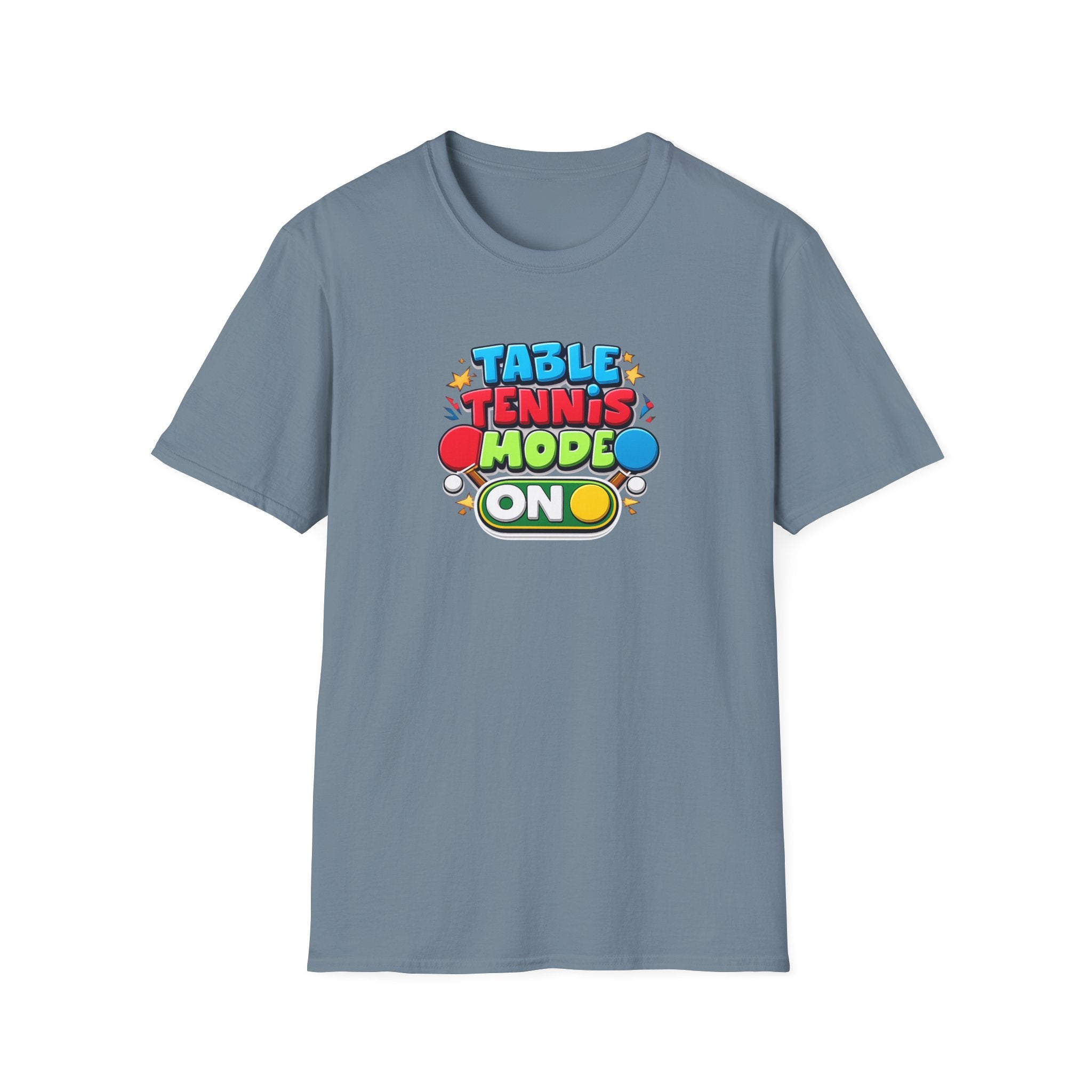 Table Tennis "Mode ON" T-Shirt Ping Pong Graphic Tee Funny Table Tennis TShirt 6 colors 100% cotton