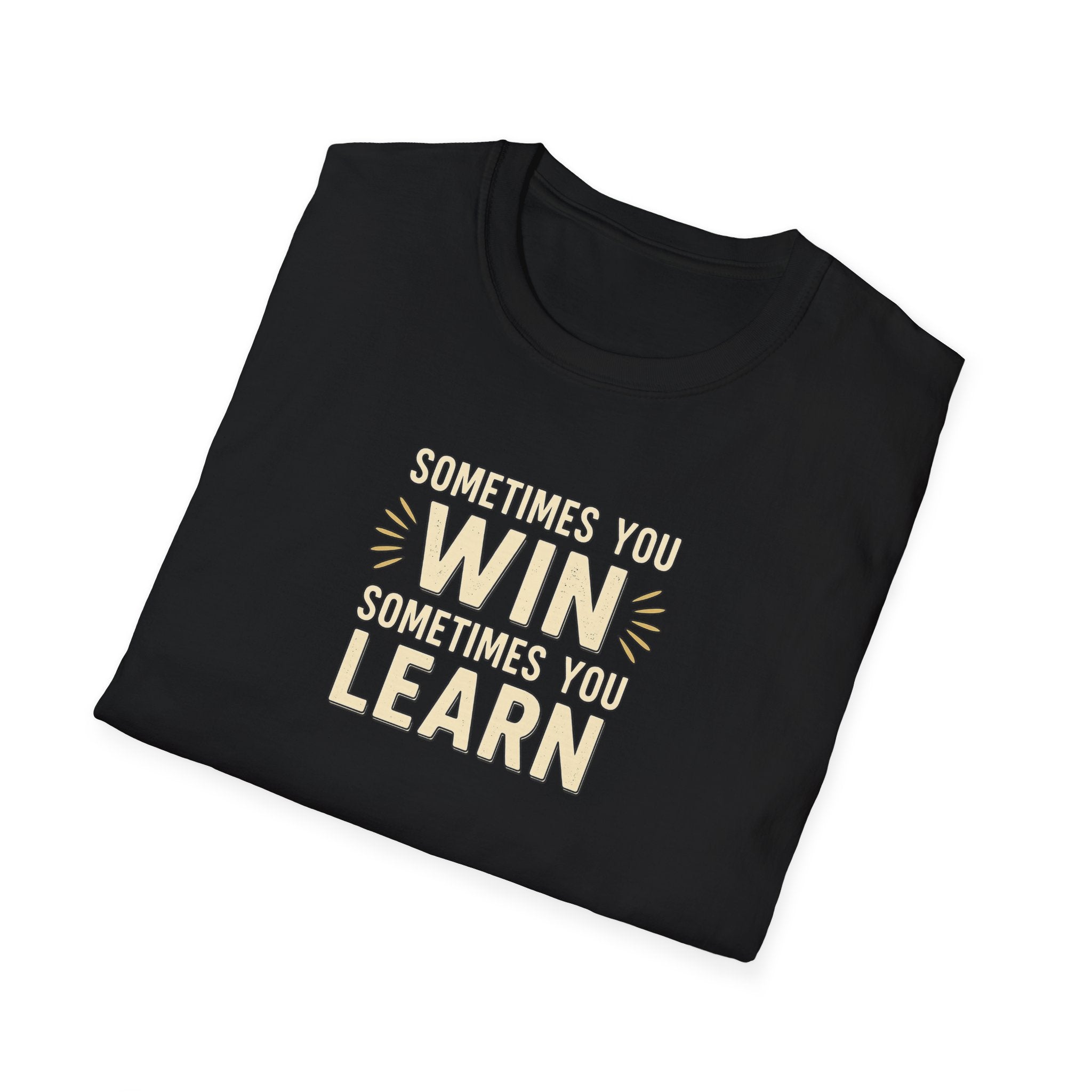 Win or Learn Tee When Quitting is not an Option Bold Motivation Streetwear Shirt 5 colors 100% cotton