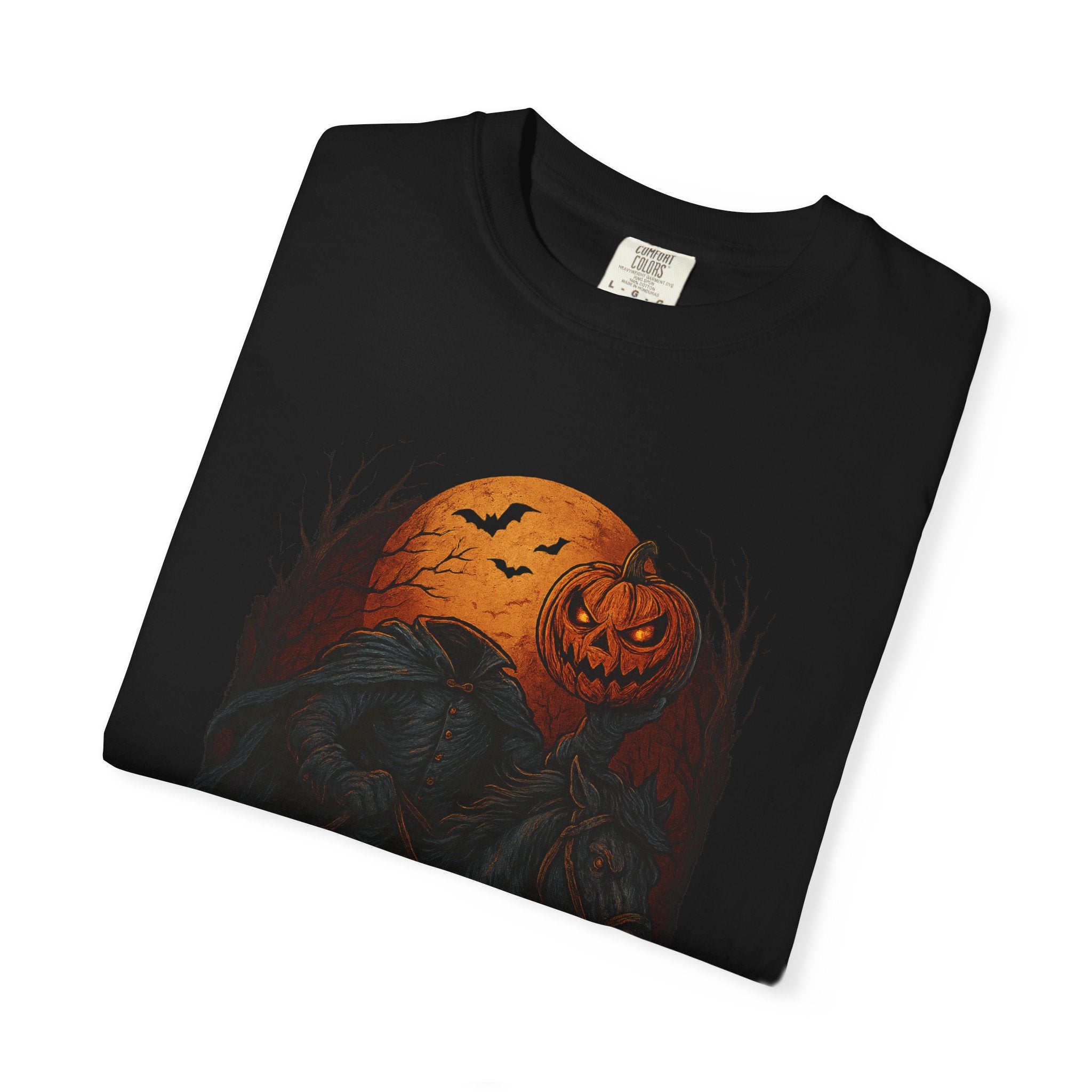 Headless Horseman Halloween T-Shirt Unisex Tee Spooky Graphic Tee Fall Fashion Halloween Costume Top 100% cotton