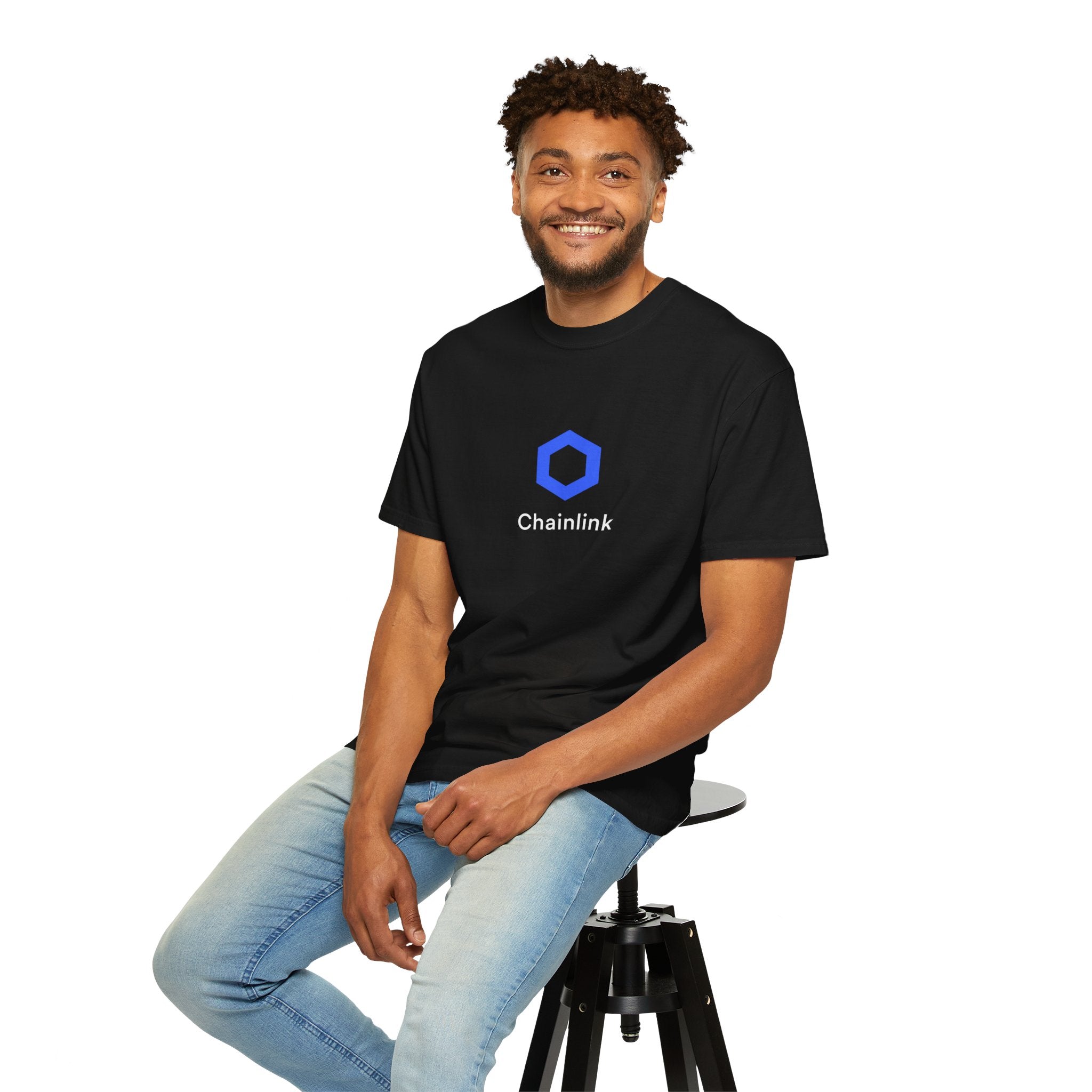 Chainlink Crypto T-Shirt Black Blockchain Tee for Web3 Traders LINK Investor Gift Crypto Enthusiast Apparel 3 colors 100% cotton