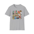 Tour of Italy Unisex T-Shirt – Italian Travel, Pizza, Venice & Rome Graphic Tee 100% cotton Grey