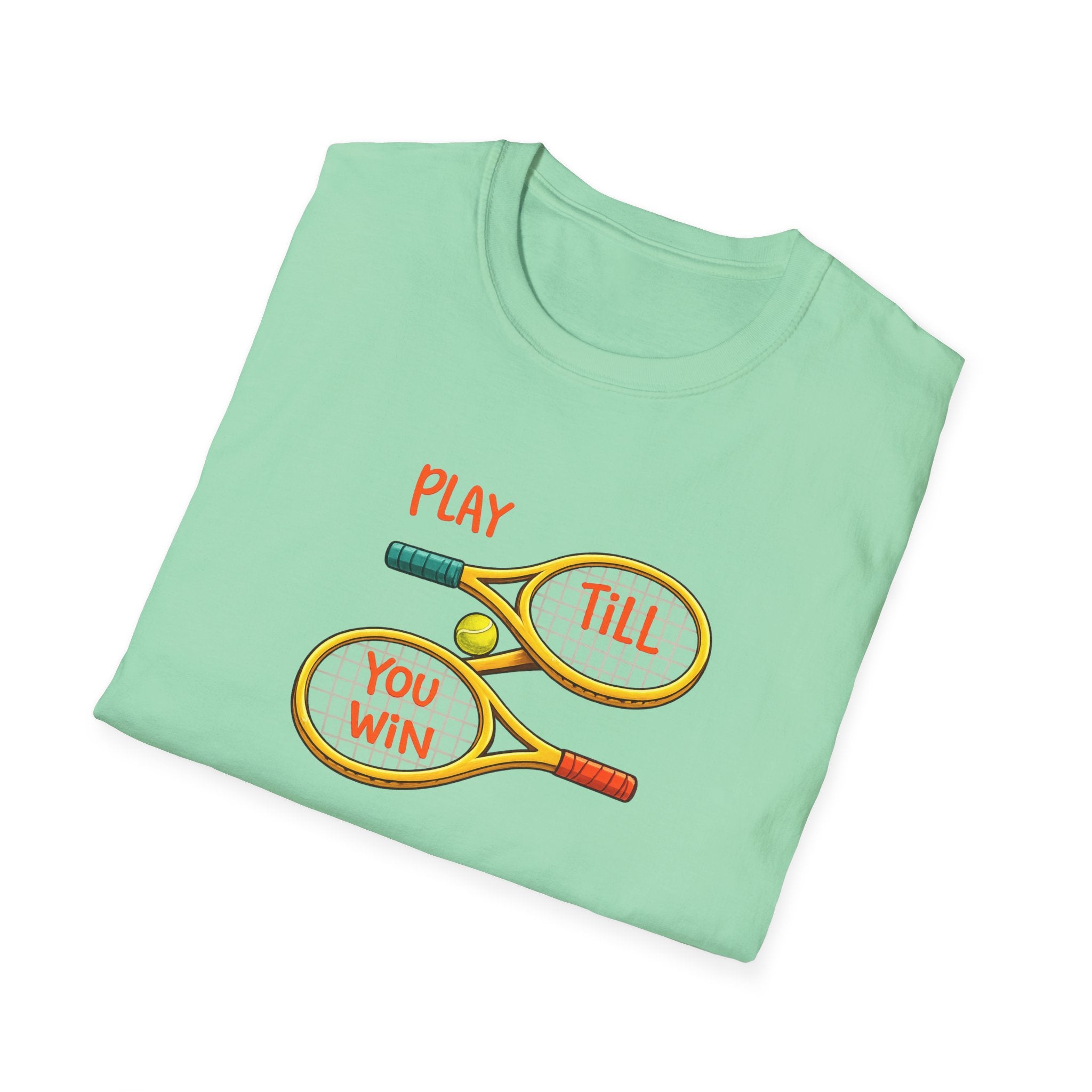 Play Till You Win Tennis Shirt Motivational Tennis T-Shirt Athlete Sports Tee Tennis Lover Gift 5 colors 100% cotton