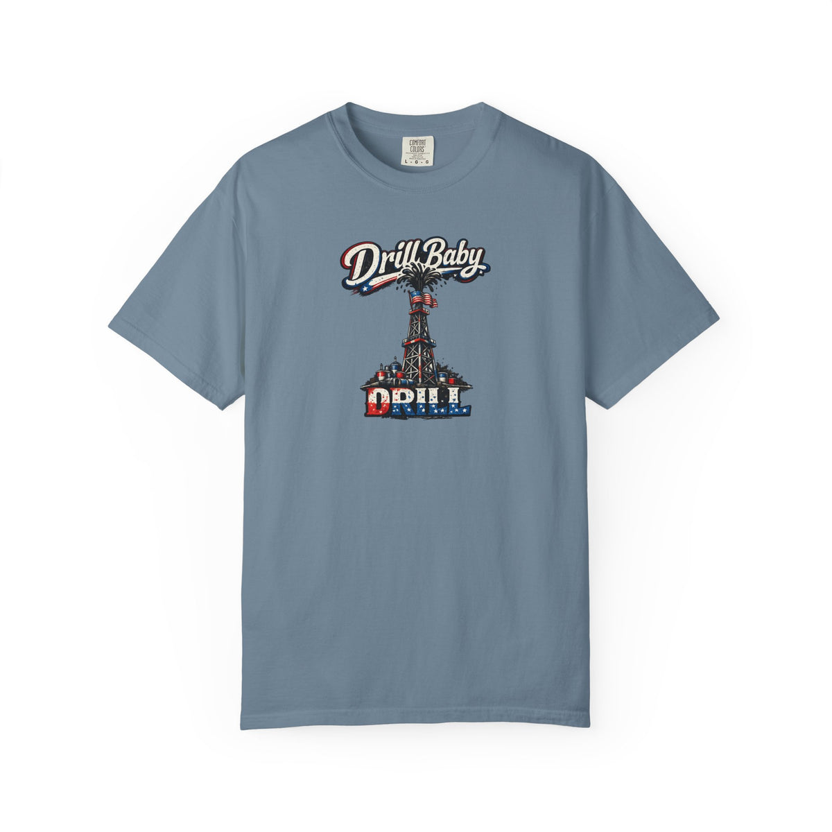 Sats and Stripes Drill Baby Drill Patriotic Oilfield T-Shirt MAGA Energy Independence Shirt Pro Oil & Gas USA Graphic Tee 