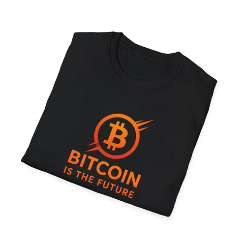 SatsandStripes.com Bitcoin Is The Future T-Shirt Black Folded