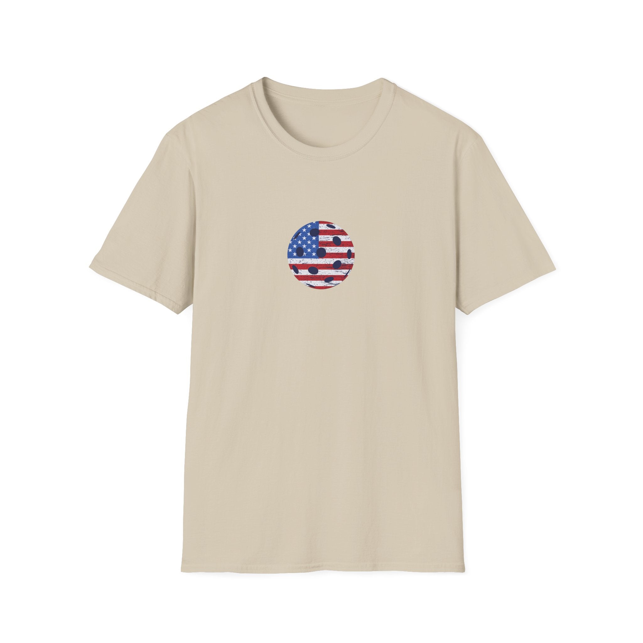 Patriotic Pickleball Shirt USA Flag Pickleball Tee Fourth of July Gift for Players 10 colors 100% cotton