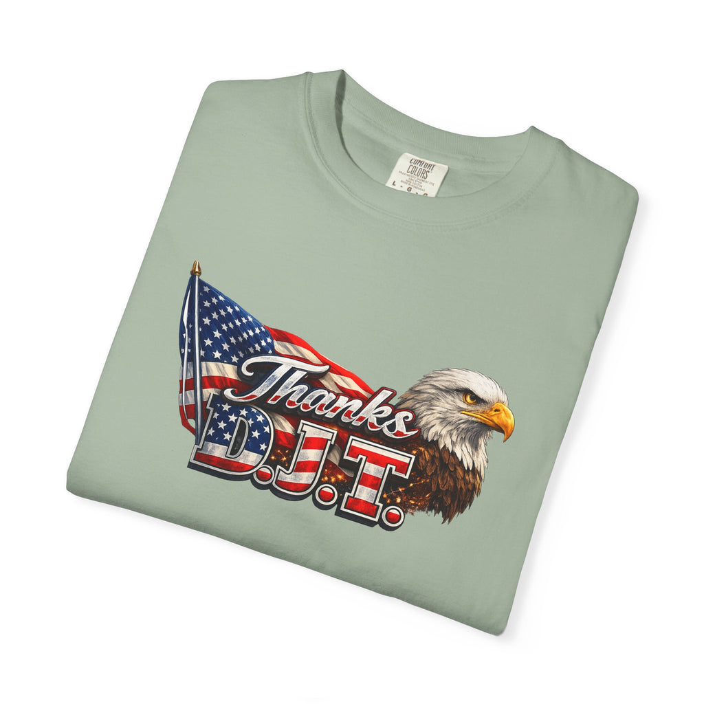 Thanks D.J.T Patriotic Eagle Shirt American Flag TShirt USA Pride Tee Fourth of July Apparel Patriotic Gift 7 colors 100% cotton