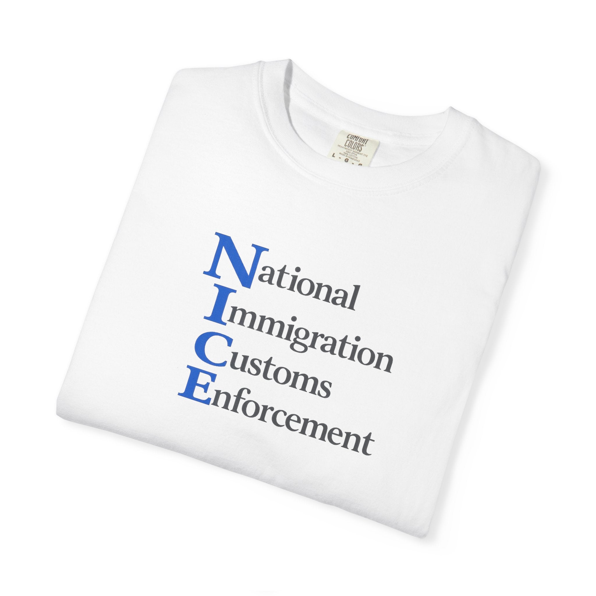 NICE design that subtly nods to ICE Patriotic Law Enforcement Tee Back the Blue Gift Pro Ice Merch 6 colors 100% cotton