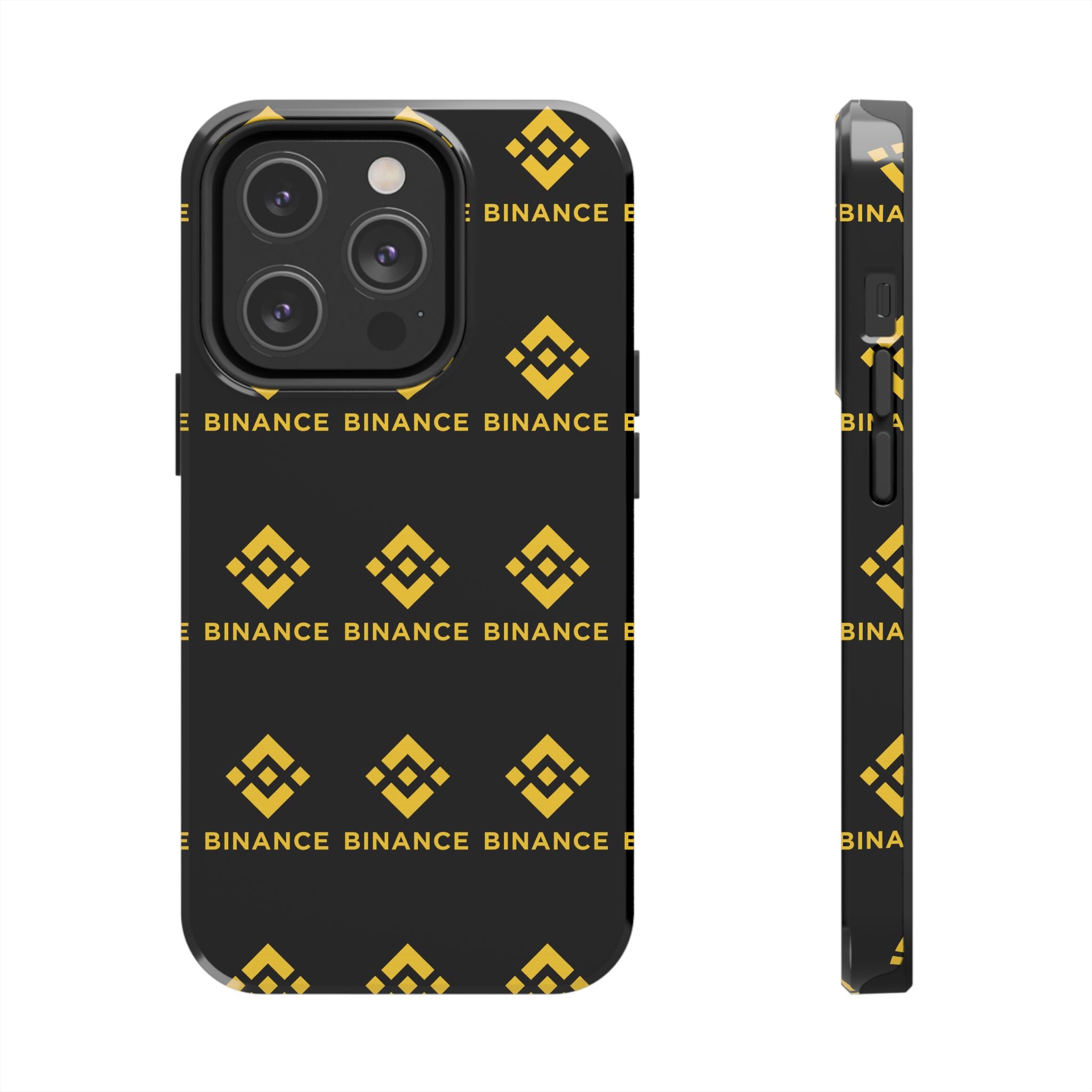 Binance Tough Phone Case BNB Crypto Phone Case iPhone and Samsung Case Glossy Protective Cover Binance Logo Case